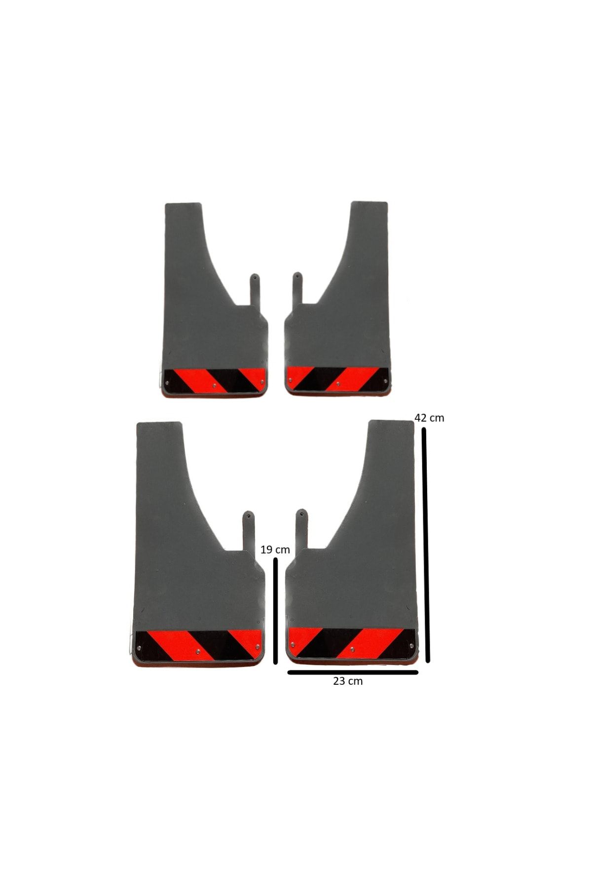 MKM Citroen Jumper Uyumlu Fosforlu Kırmızı-siyah Renkli 4'lü Paçalık Çamurluk Tozluk