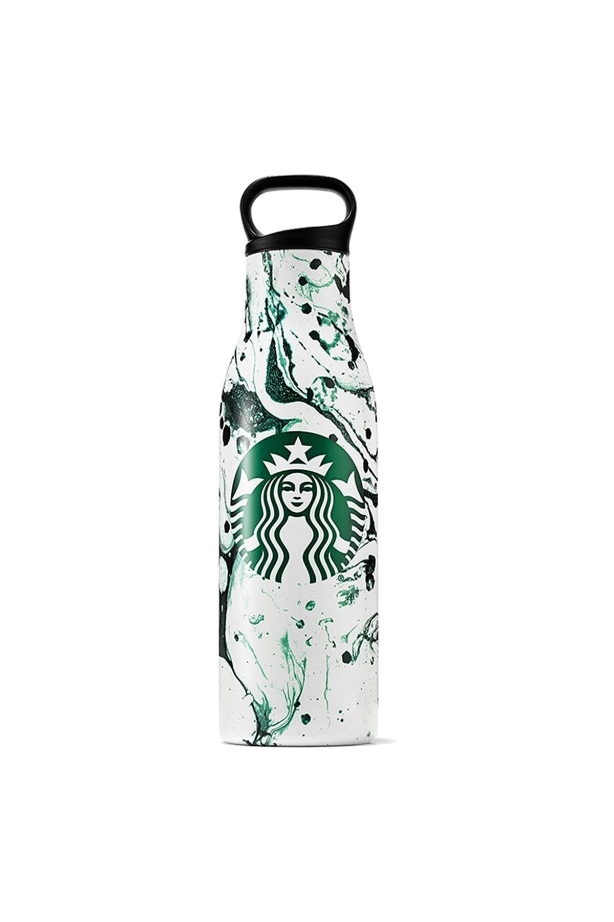 Starbucks ® Paslanmaz Çelik Yeşil Benekli Su Şişesi 532 Ml