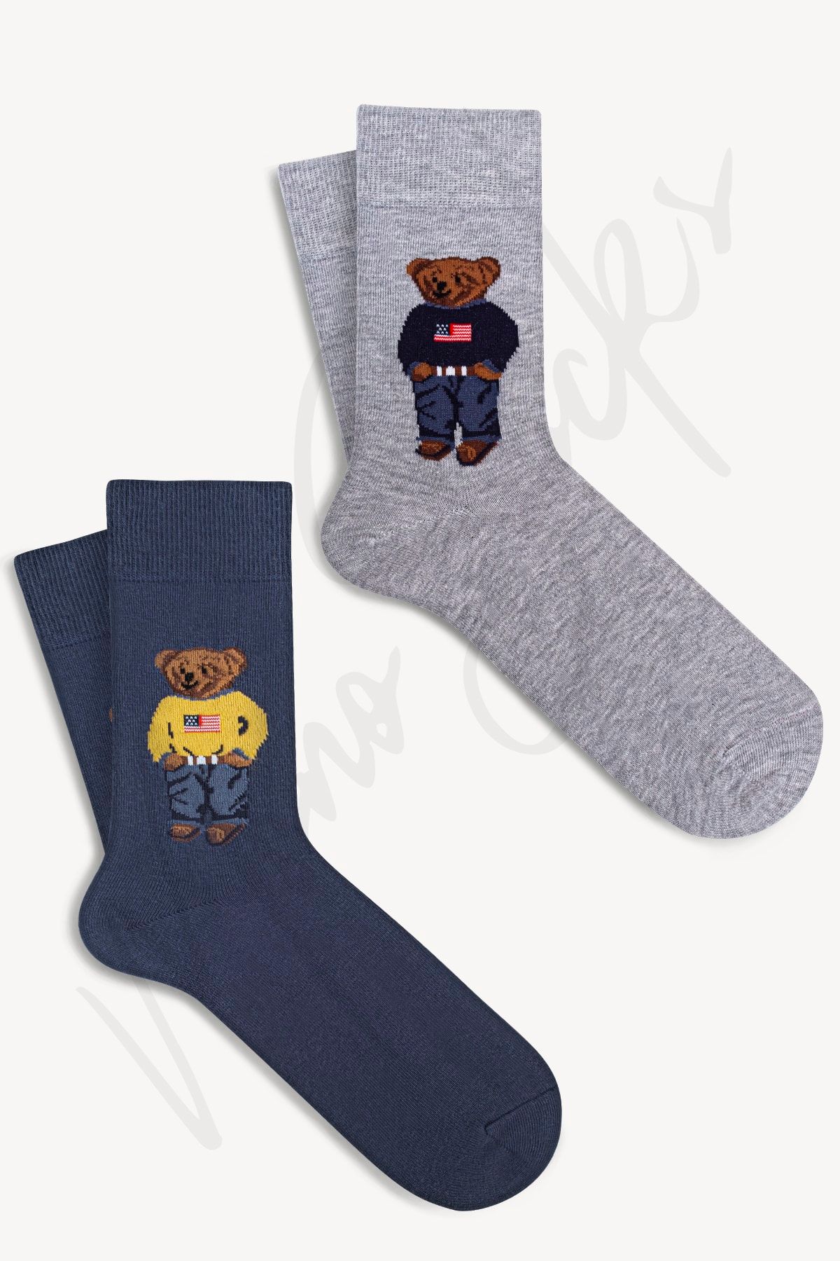 Mono Socks 2 Li Teddy Bear Ayıcık Desenli Çorap