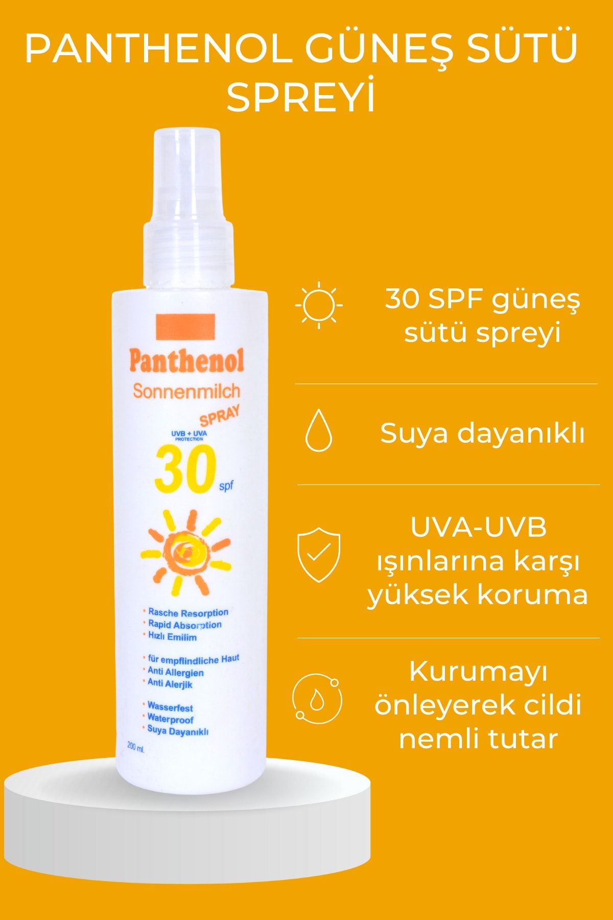 Panthenol Güneş Sütü Spreyi 30 Spf