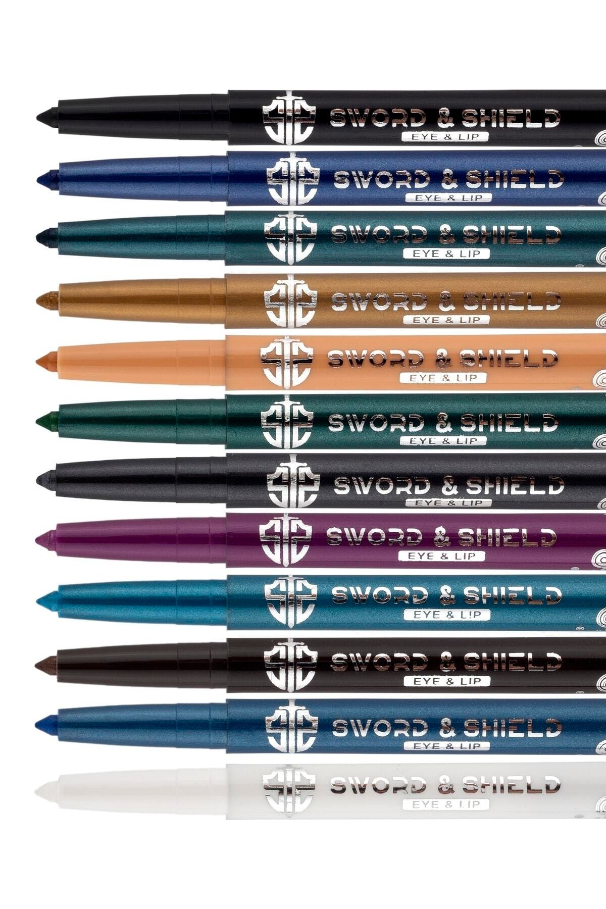 Sword & Shield Asansörlü 12 Renkli Neon Göz Kalemi Seti