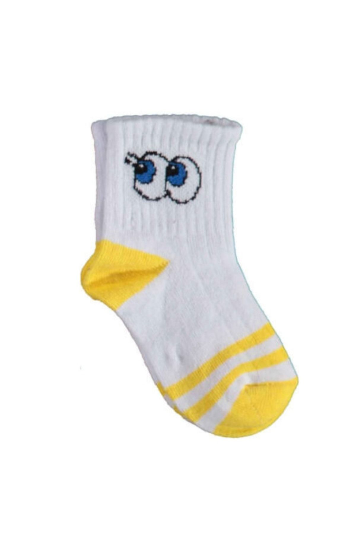 Bibaby Organik Çorap Soket Kısa Eyes Sarı