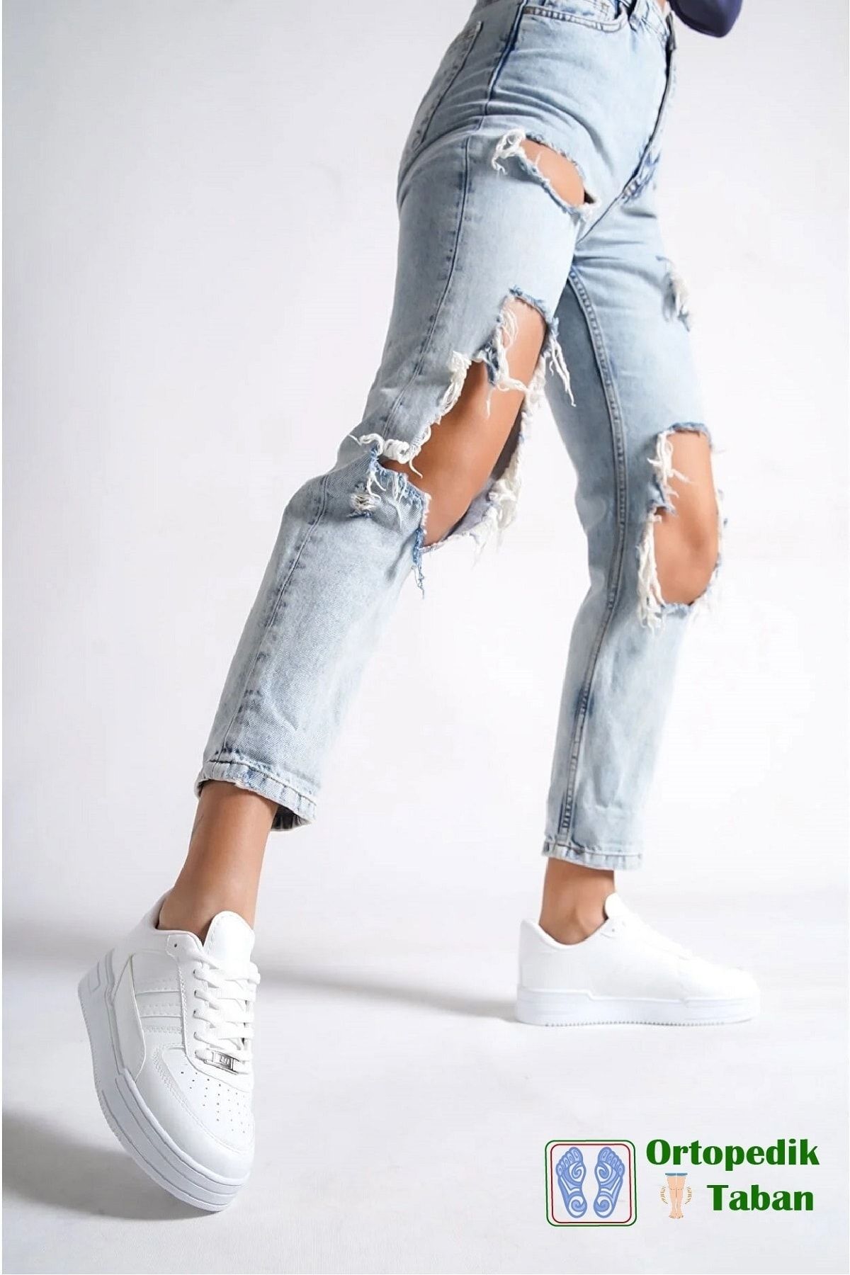 Moda Değirmeni Beyaz Kadın Air Sneaker Bg1147-101-0001