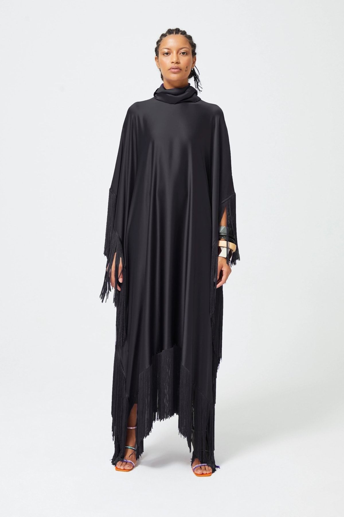Nuum Design Saçaklı Elbise Siyah