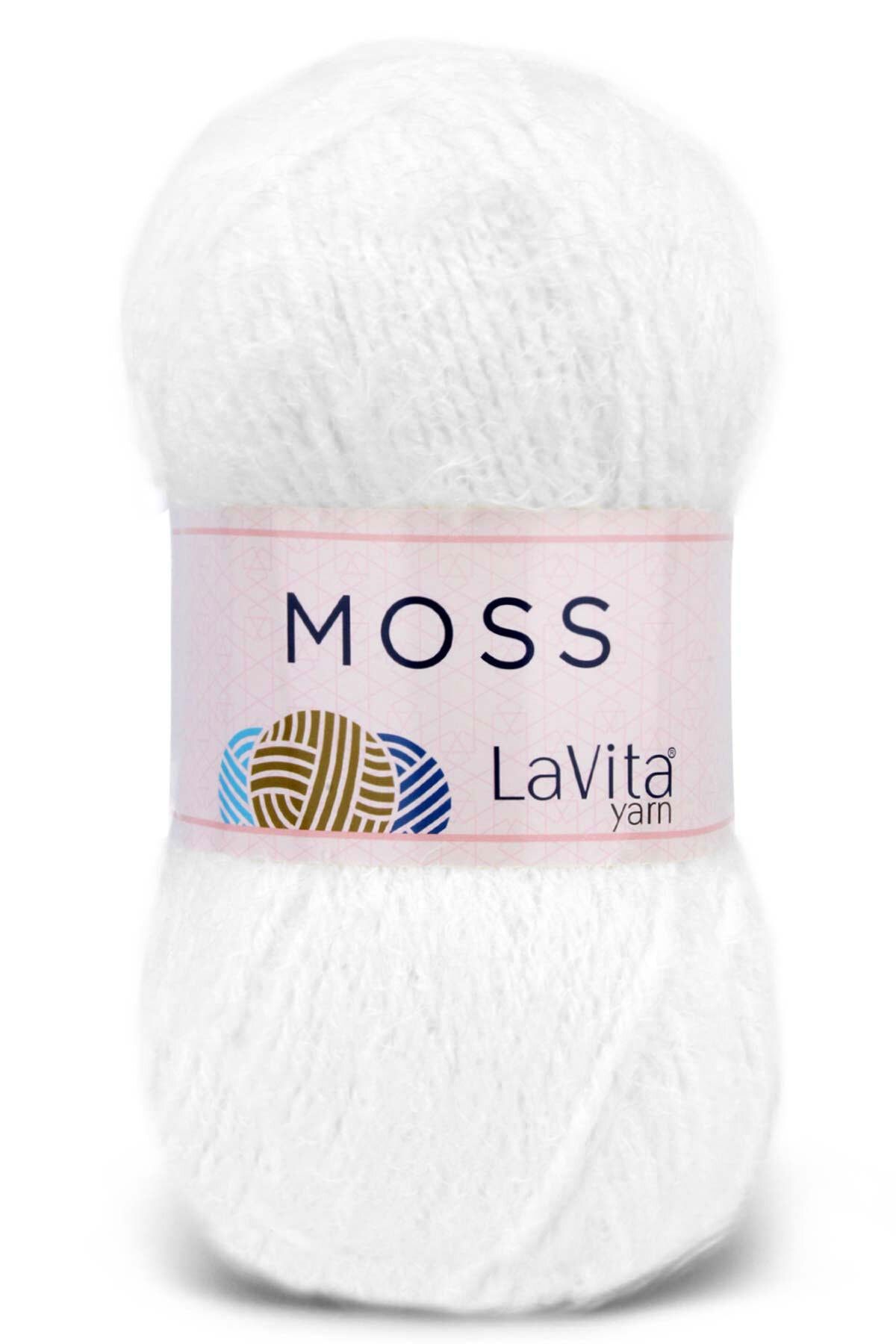 LaVita Yarn Moss Paris El Örgü Ipliği 100 gr Renk Beyaz