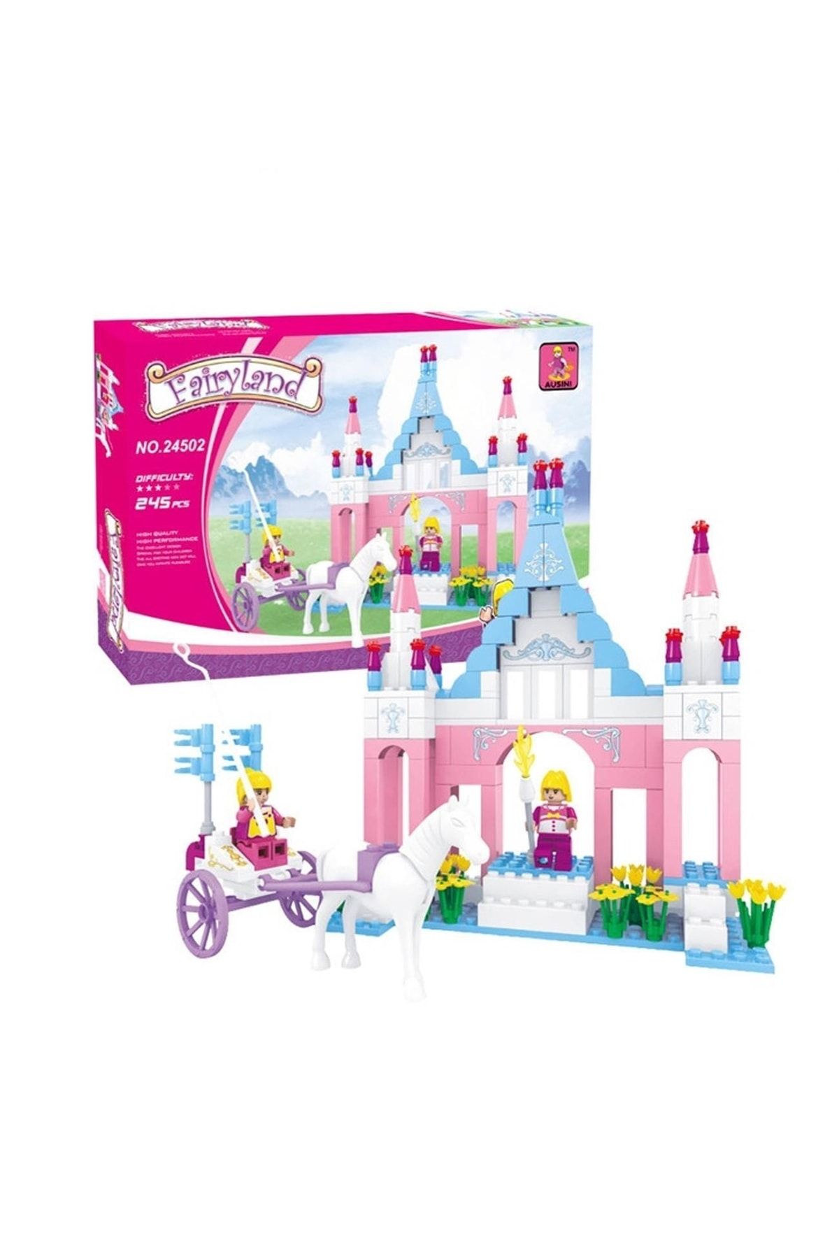 Sole Ausini-asya Bricks 24502, Fairyland 245 Parça Şato Ve At Arabası Temalı Lego Seti