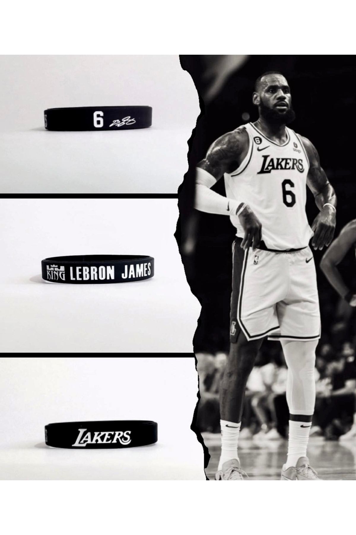 PurpleJam Lebron James Siyah Los Angeles Lakers Basketbol Nba Bileklik