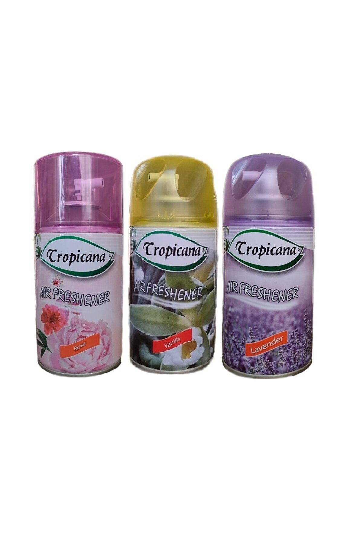 Tropicana Air Freshener Oda Kokusu Rose Bahçe Ipeksi Vanilya Lavender Lavanta Parfüm Spreyi 260 Ml X 3 Adet