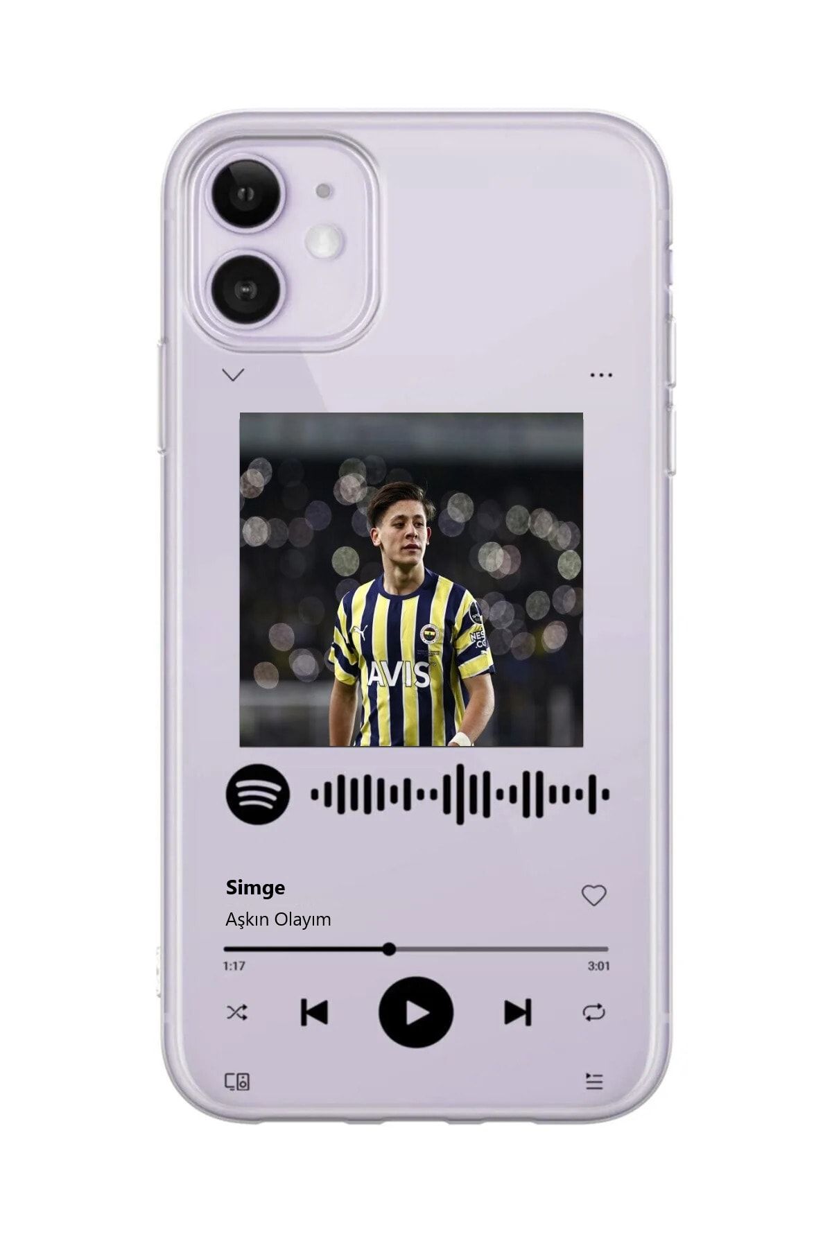 peakaks Iphone 11 Uyumlu Spotify Arda Güler Baskılı Kılıf Fenerbahçe Bütün Telefon Modelleri Mevcuttur