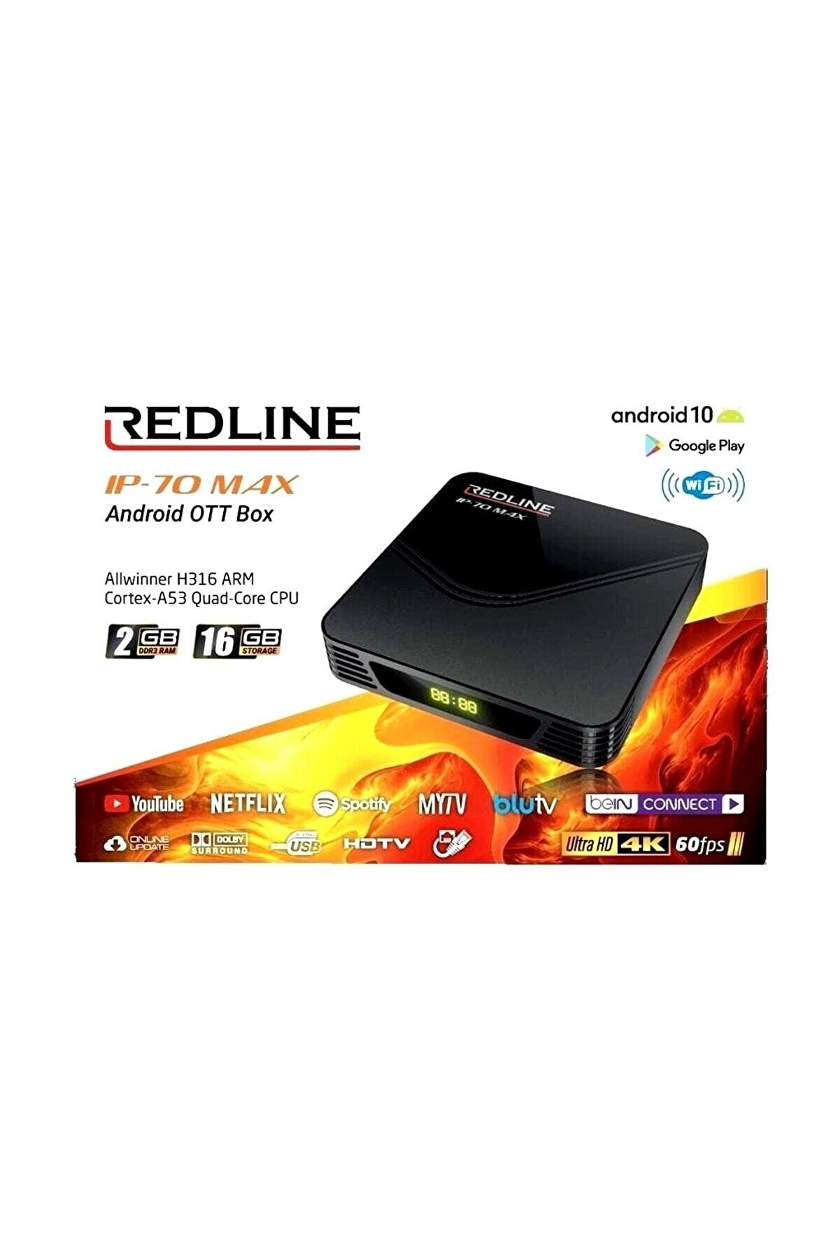 Redline Ip-70 Max Android 10 Tv Box 2gb/16gb