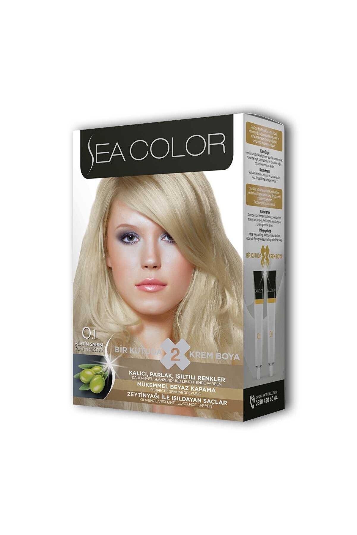 Genel Markalar Sea Color Saç Boyası Seti Platin Sarısı 0.1