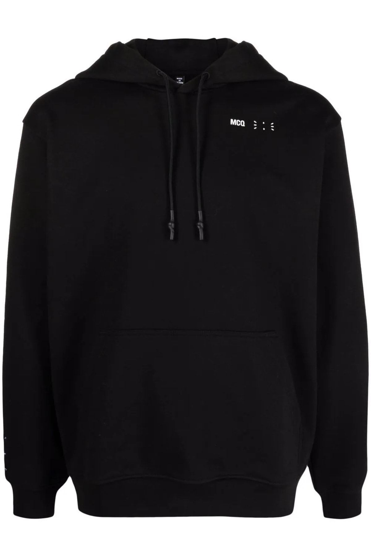 ALEXANDER MCQUEEN Burj Chest And Back 3d Logo Printed Siyah Kapüşonlu Sweatshirt