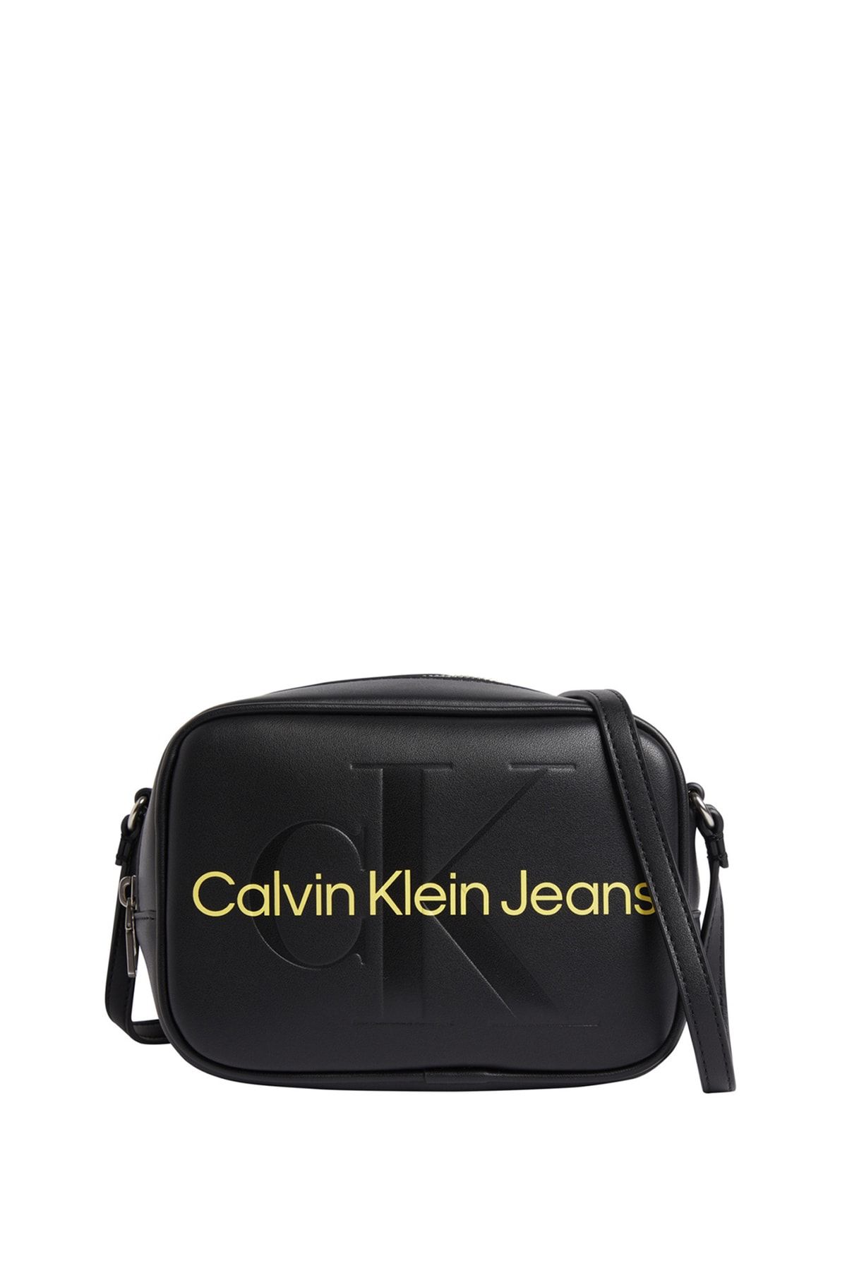 Calvin Klein Siyah Kadın 19x38x16 Fermuarlı Çapraz Çanta K60k6102750gn