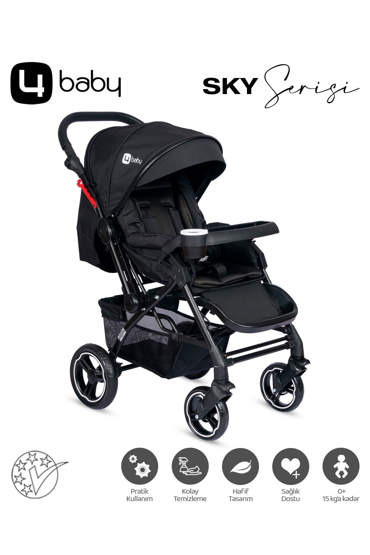 4 Baby 4baby Active Plus Sky Serisi Çift Yönlü Bebek Arabası