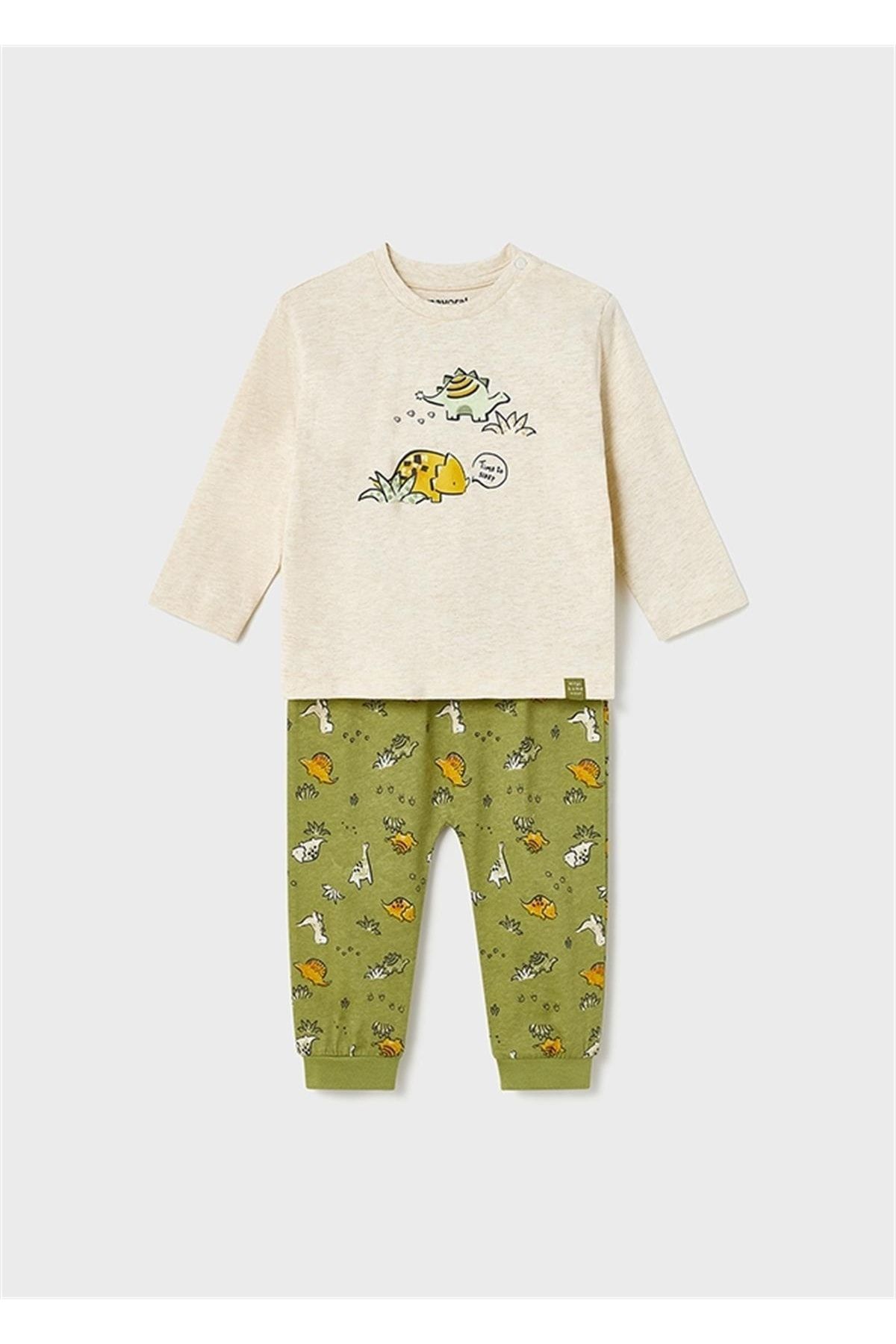 Mayoral Erkek Bebek Dinozor Desenli Pijama Takım