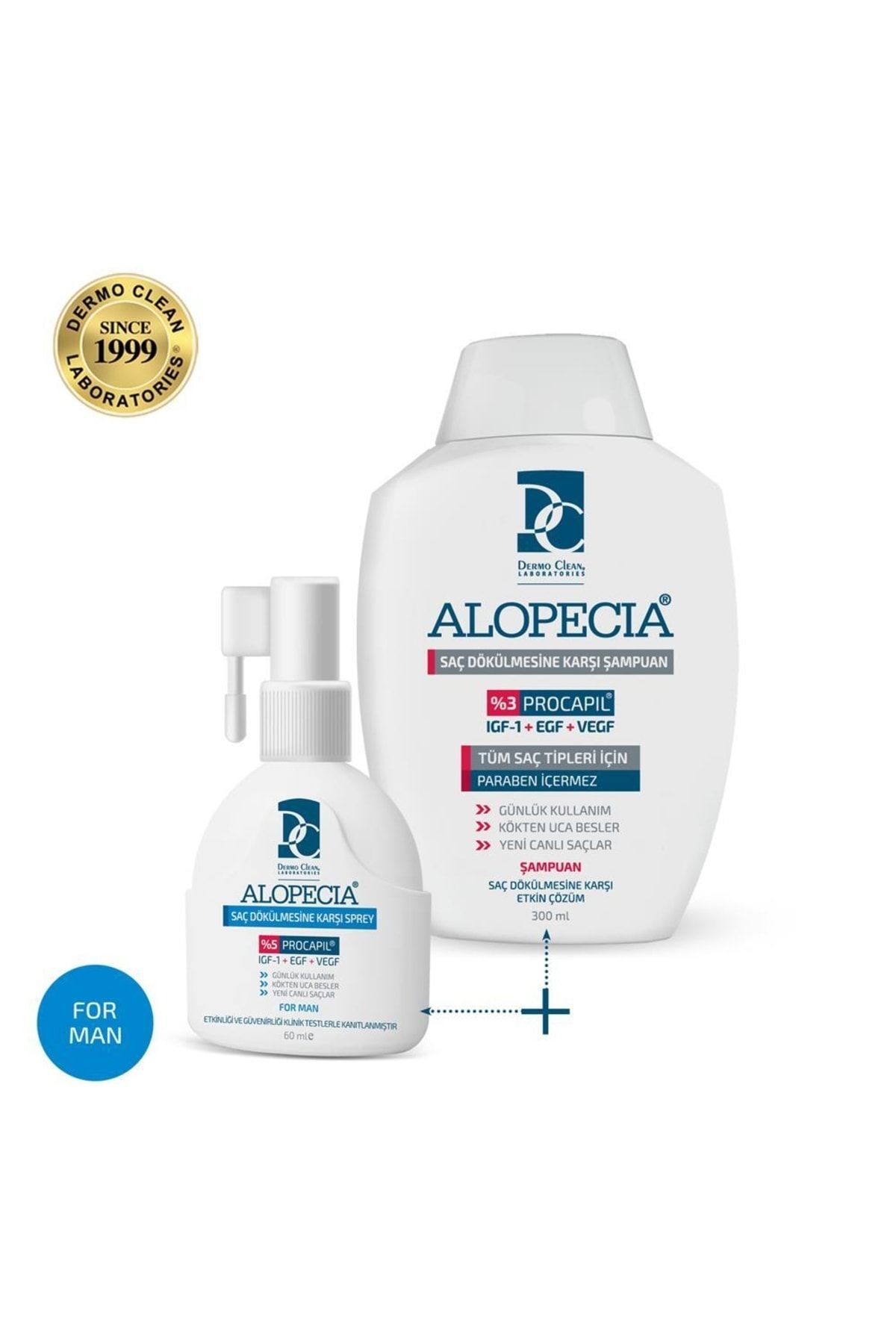 Alopecia Erkek Procapil Ve Igf Içerikli Serum Ve Şampuan Seti