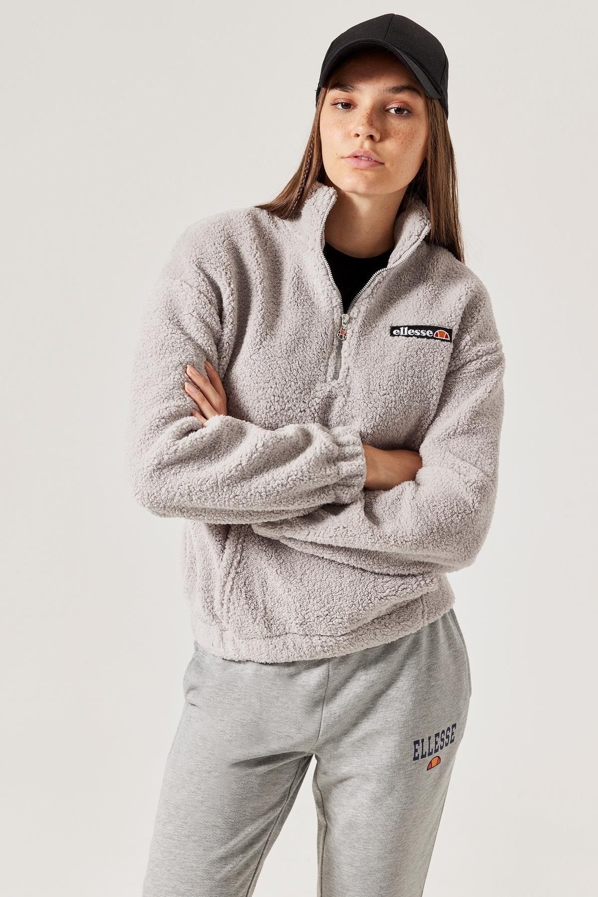 Ellesse Kadın 3/4 Fermuarlı Peluş Sweat F015-gı