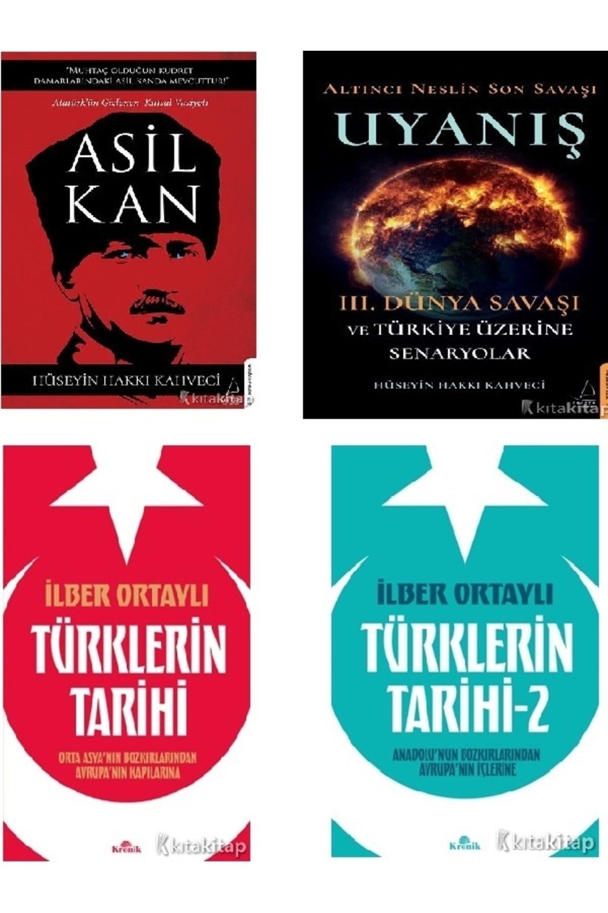 Destek Yayınları Asil Kan - Uyanış - Türklerin Tarihi - Hüseyin Hakkı Kahveci - Ilber Ortaylı 4 Kşitap Set