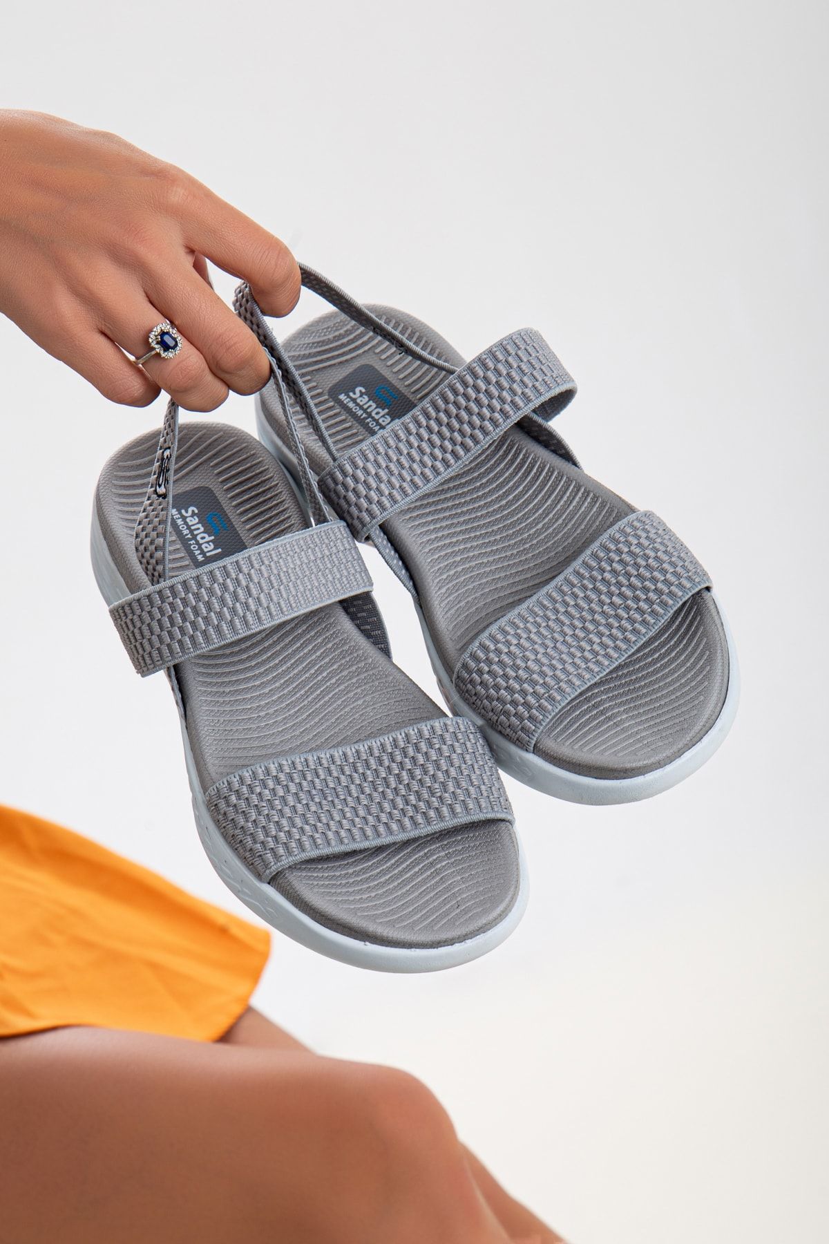 sandal spor Kadın Günlük Sandalet Ss001-0168/gri/36