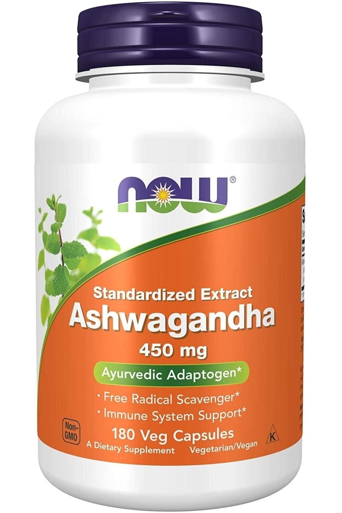 Now Ashwagandha Extract 450 Mg 180 Vegan Kapsül