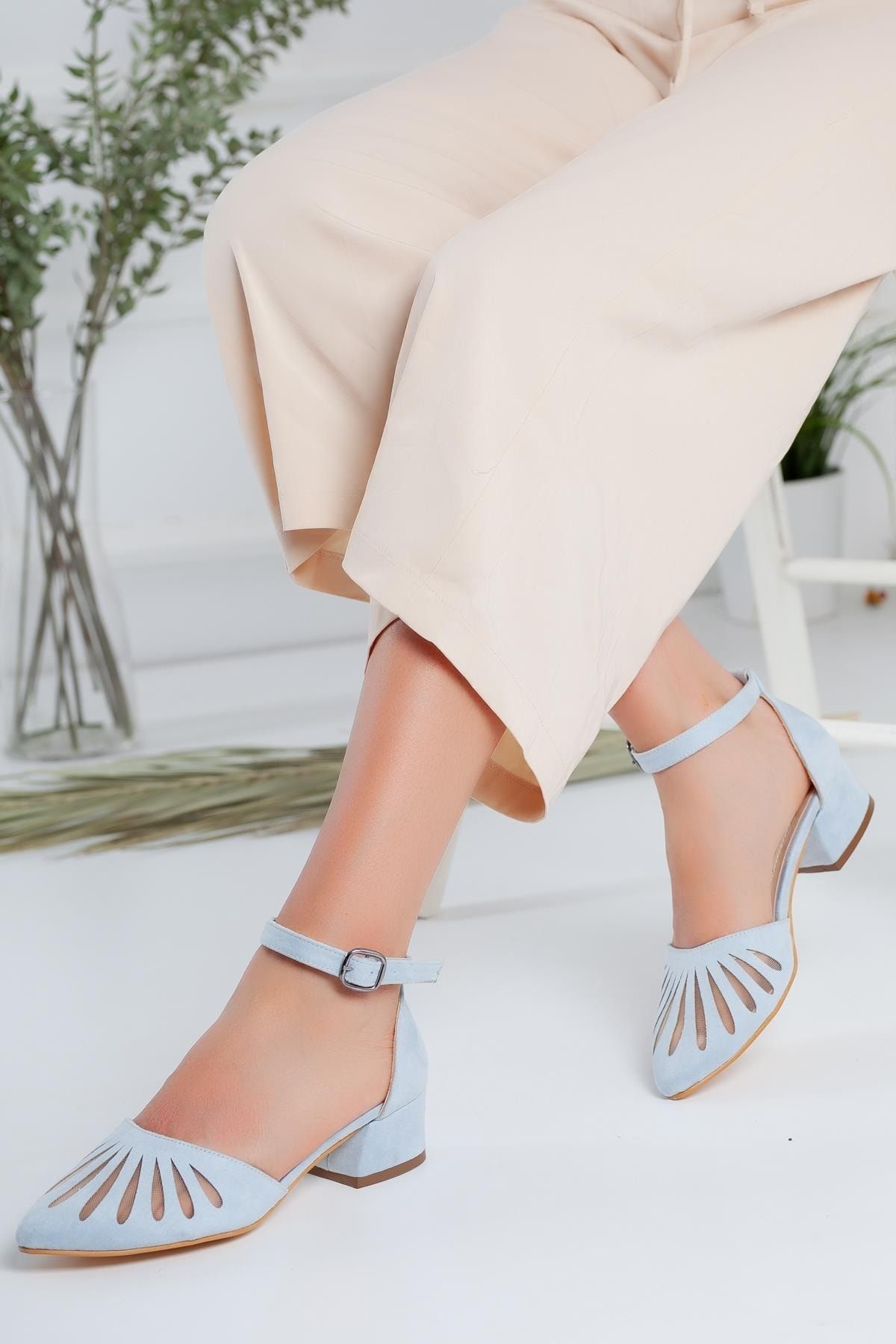 Moda Eleysa Chica Süet Topuklu Ayakkabı