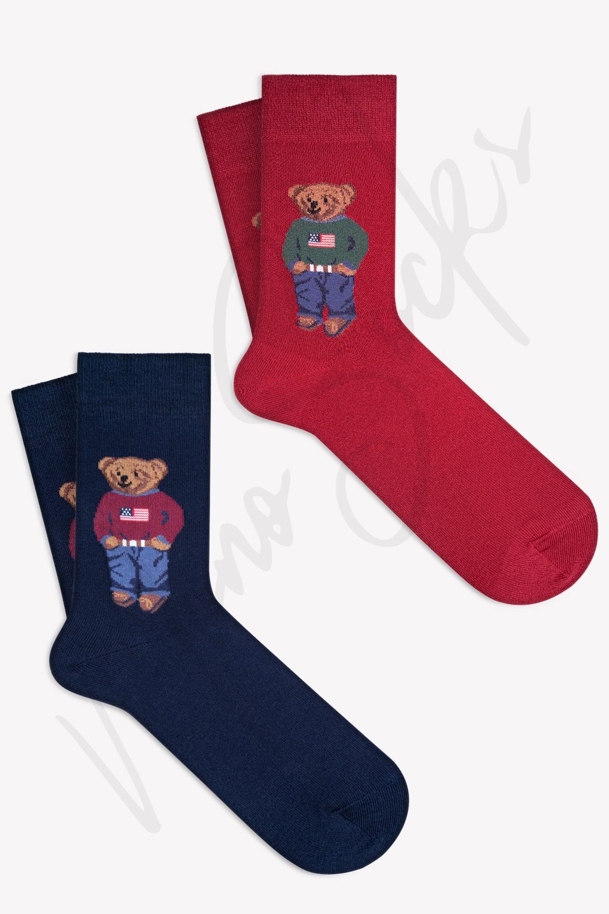 Mono Socks 2 Li Teddy Bear Ayıcık Desenli Çorap