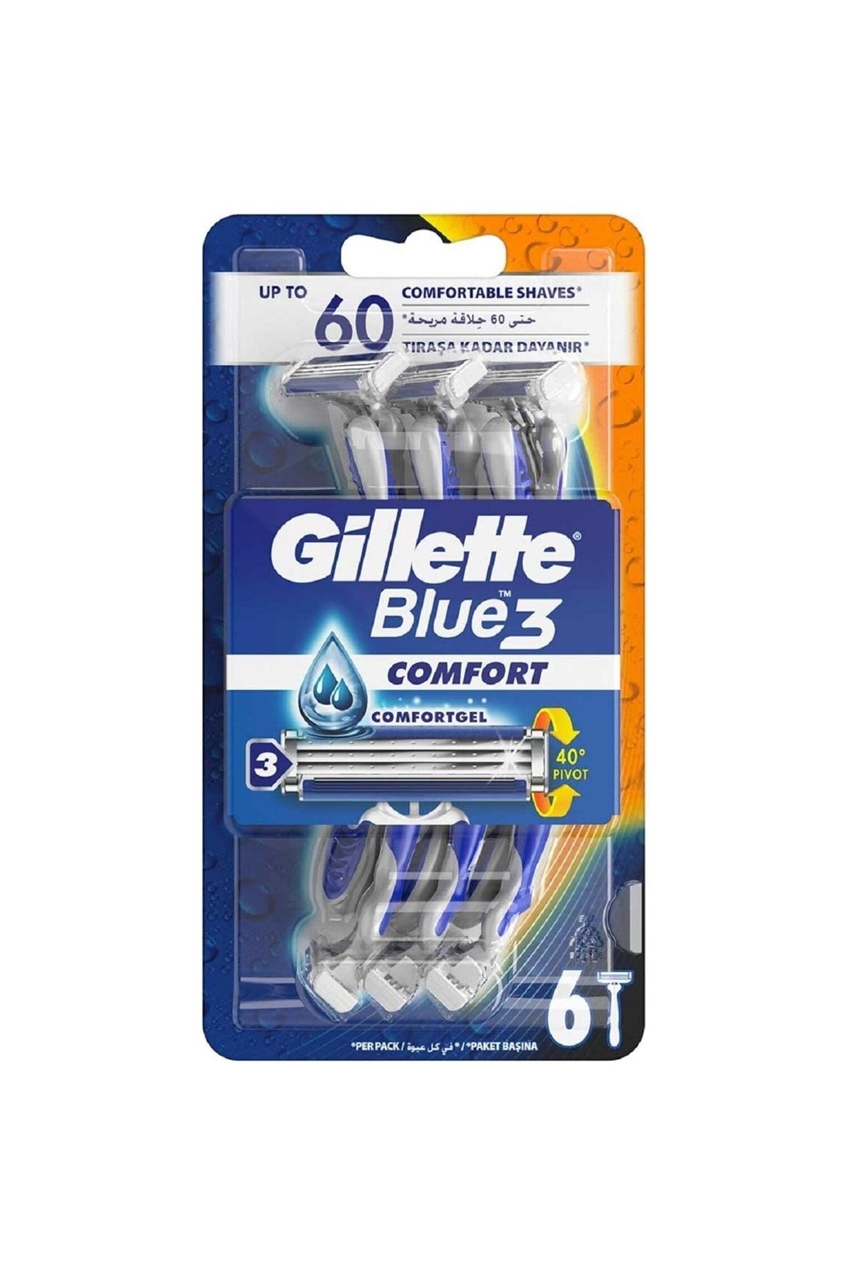 Permatik Gillette Blue3 6'lı Kullan At Tıraş Bıçağı