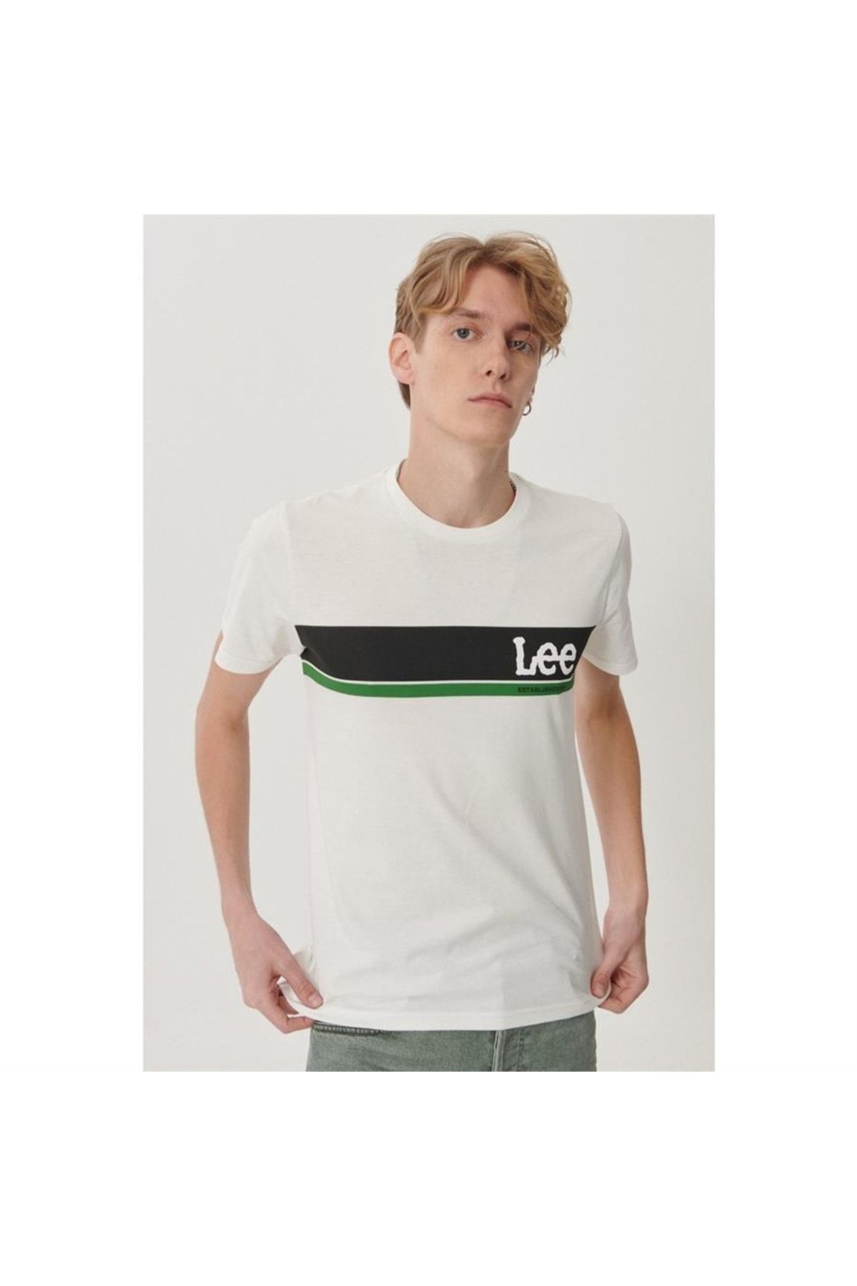 Lee L211918102 Off Beyaz Erkek T-shirt