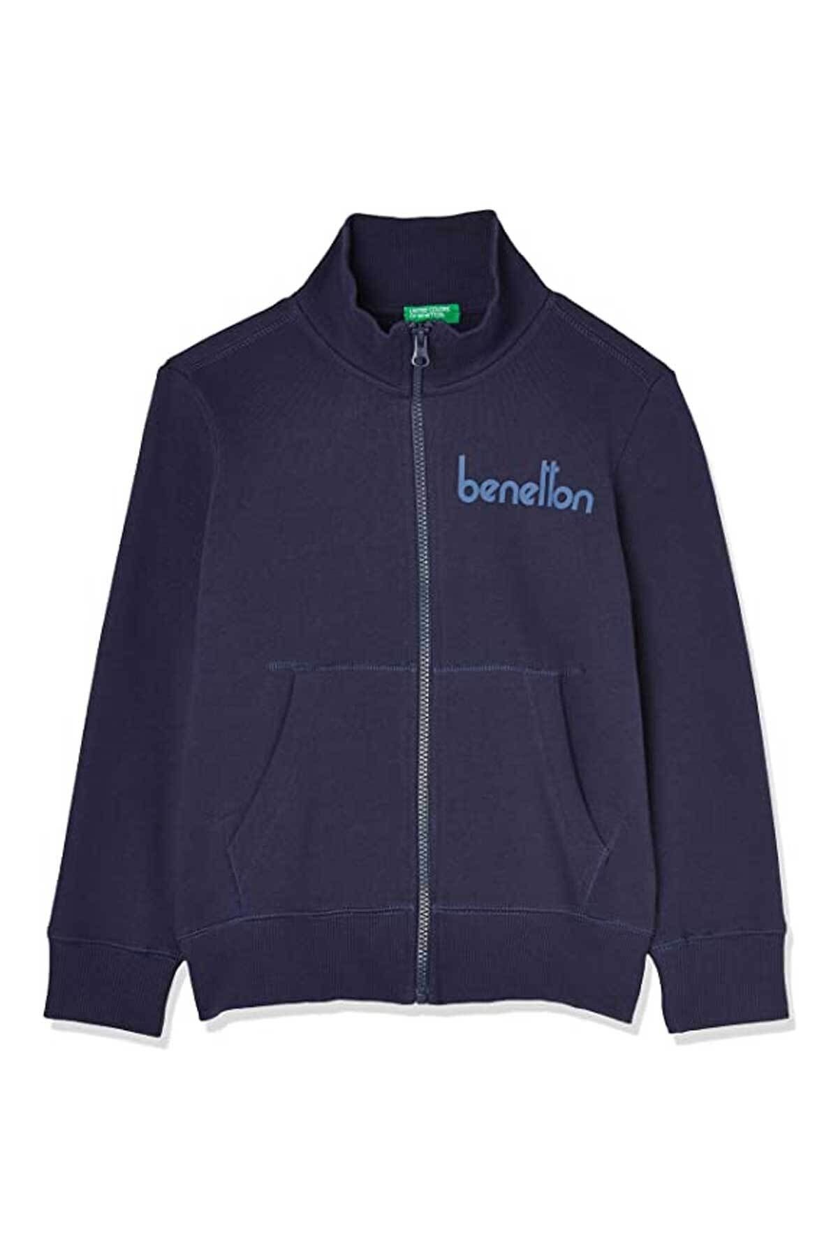 Benetton Çocuk Fermuarlı Sweatshirt 222a3j68c502d