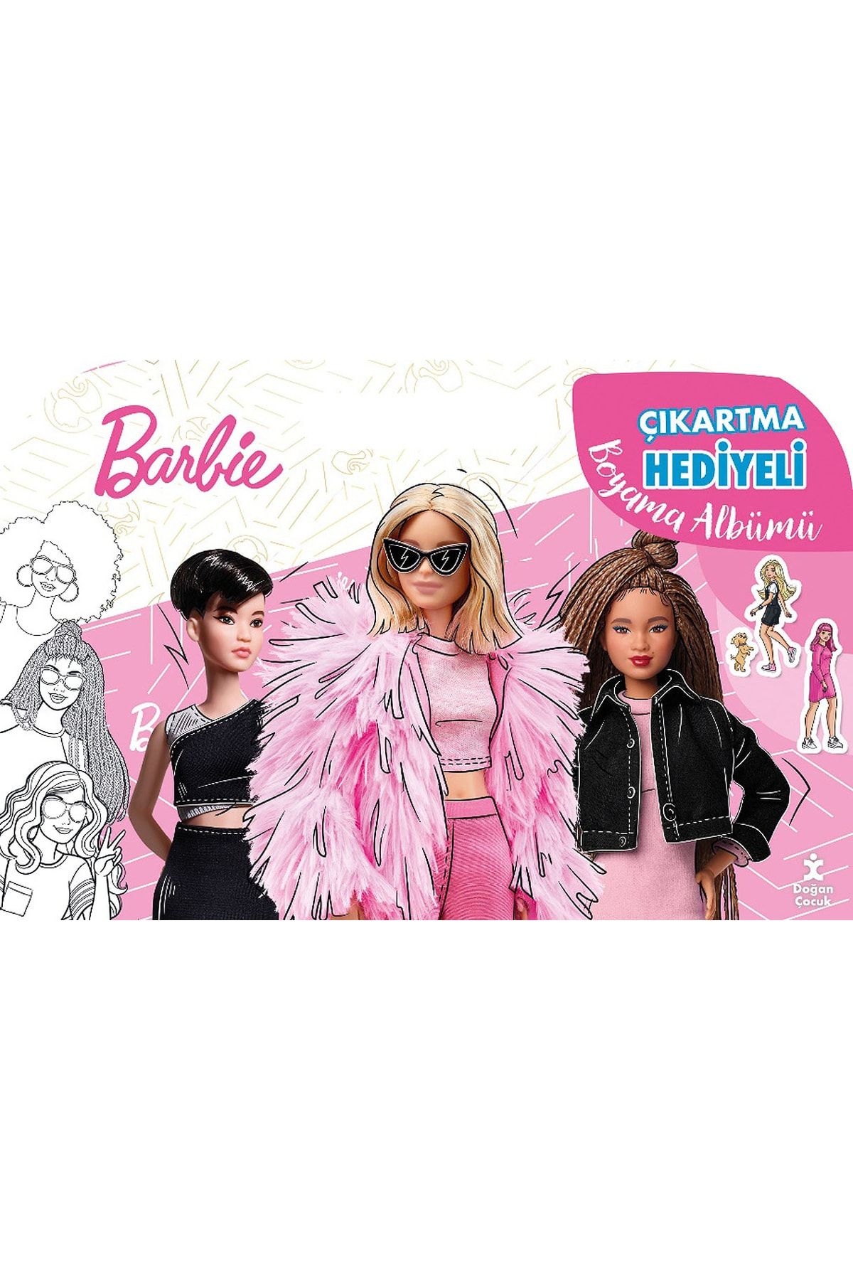 Doğan Çocuk Barbie Çıkartma Hediyeli Boyama Albümü