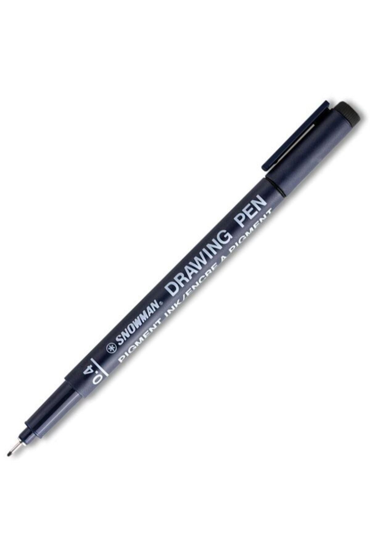 Snowman Drawing Pen Teknik Çizim Kalemi 0.4 Siyah