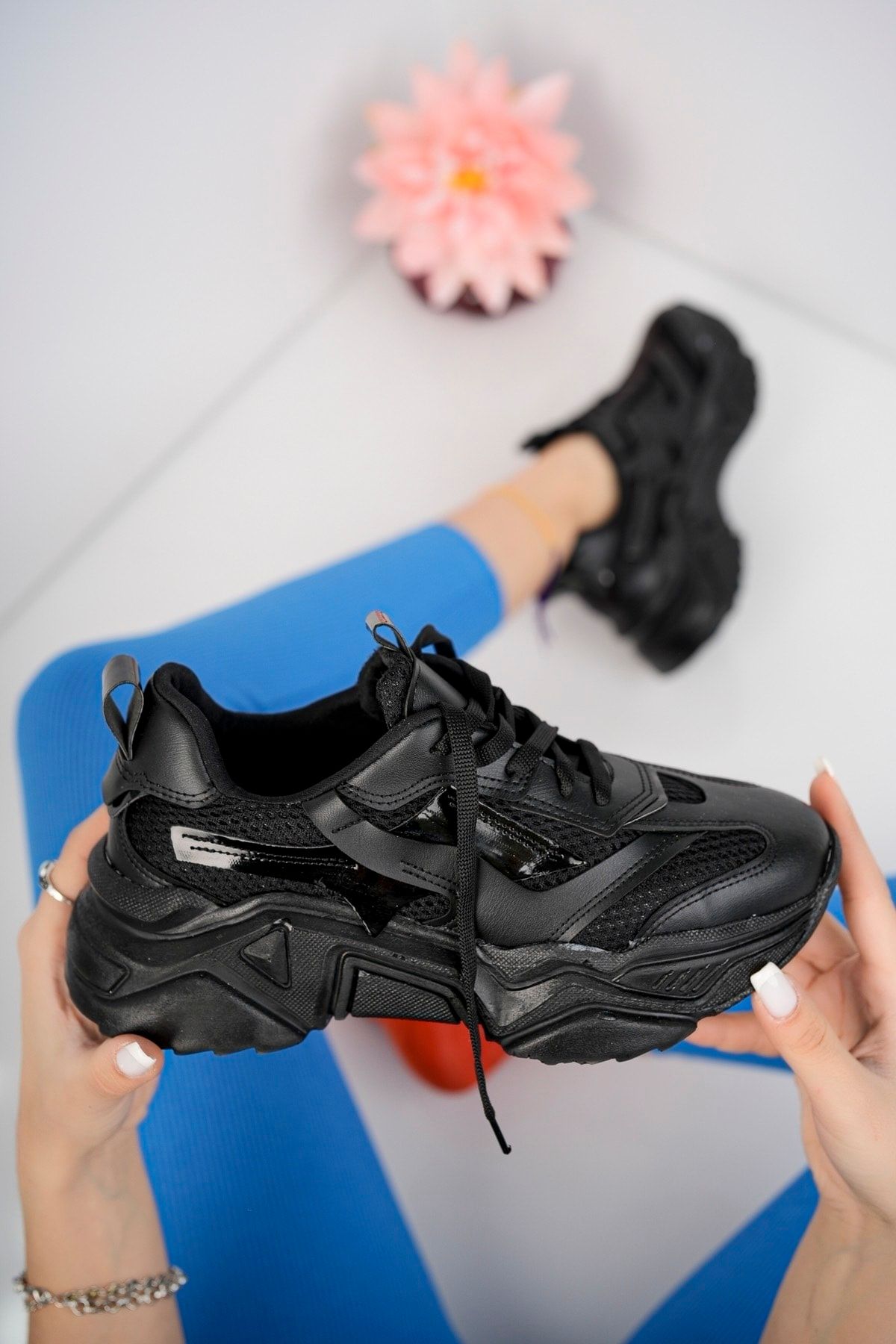 Aleza Shoes Mosina Bağcıklı Ultra Rahat Kadın Sneaker