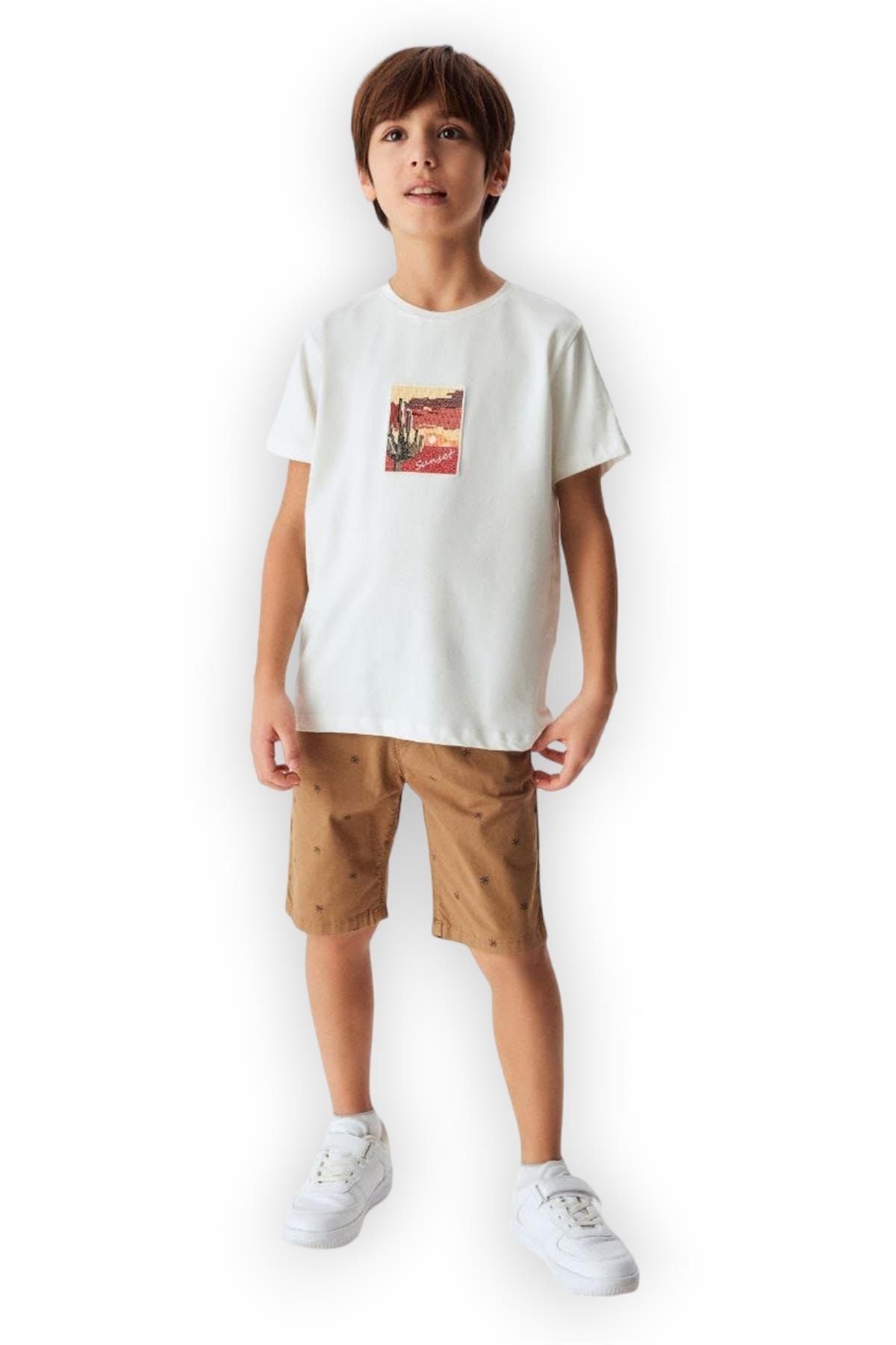 NK Erkek Çocuk Goblen Işlemeli Kaktüs Tshirt