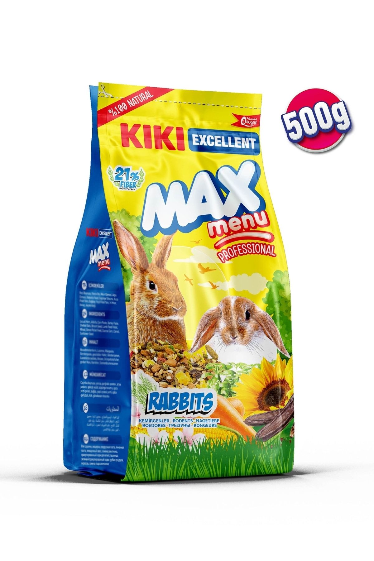 Kiki Excellent Kemirgen Max Menu Rabbits Tavşan Yemi 500 Gr. Kg301