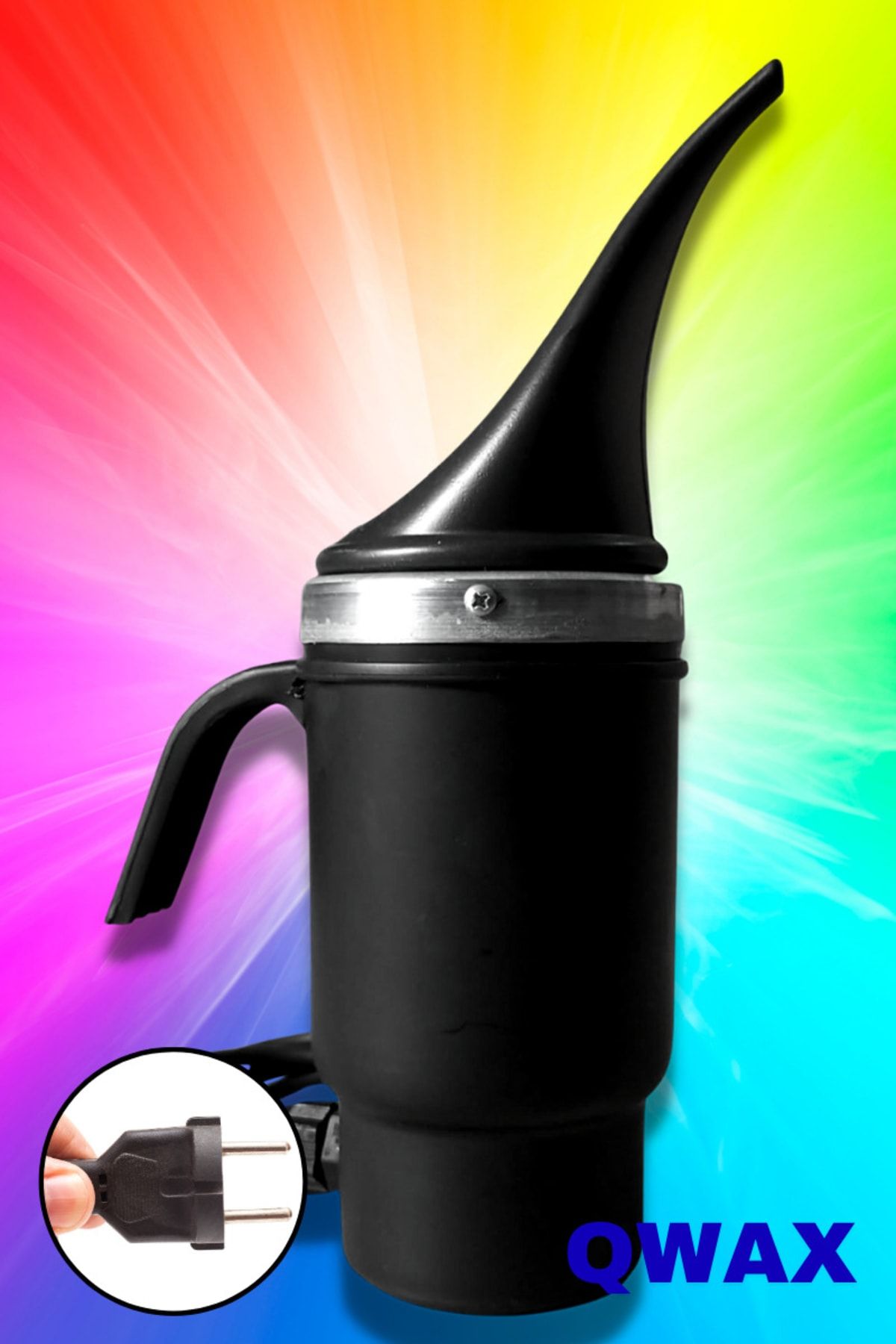 QWAX Buharlı Far Temizleme Far Parlatma Kloroform Isıtıcı Makinesi Seti Siyah