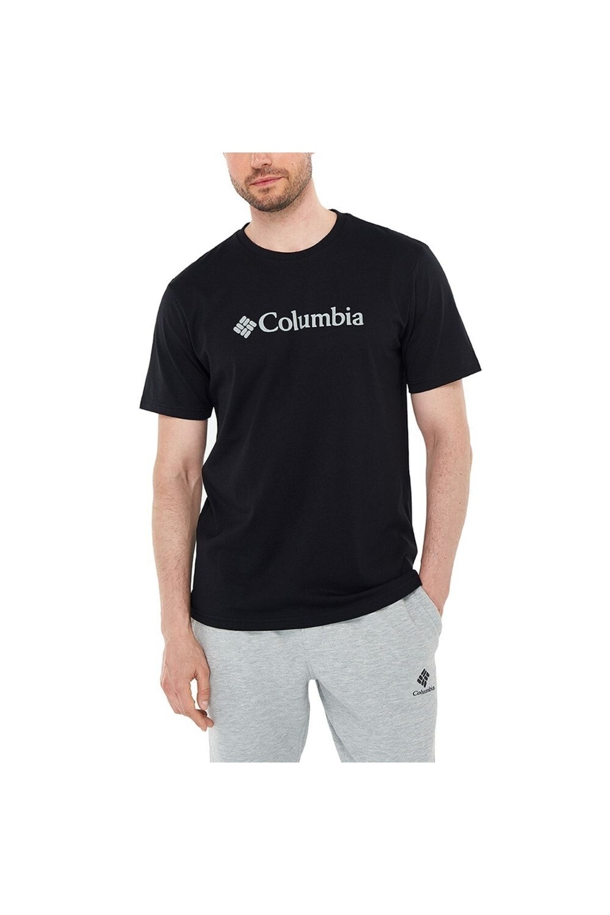 Columbia Big Logo Brushed Erkek Siyah Tişört