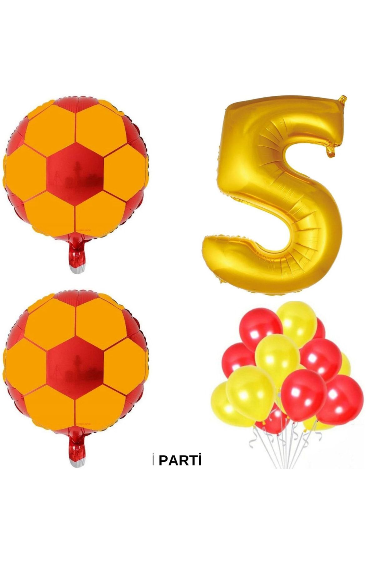 MERİ PARTİ Galatasaray Temalı Doğum Günü Parti Seti Yaş Balonu Sarı Kırmızı Balon Galatasaray Set