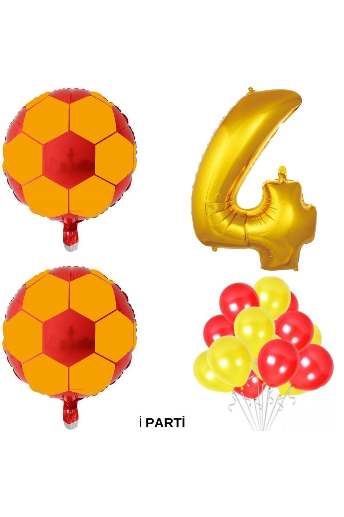 MERİ PARTİ Galatasaray Temalı Doğum Günü Parti Seti Yaş Balonu Sarı Kırmızı Balon Galatasaray Set