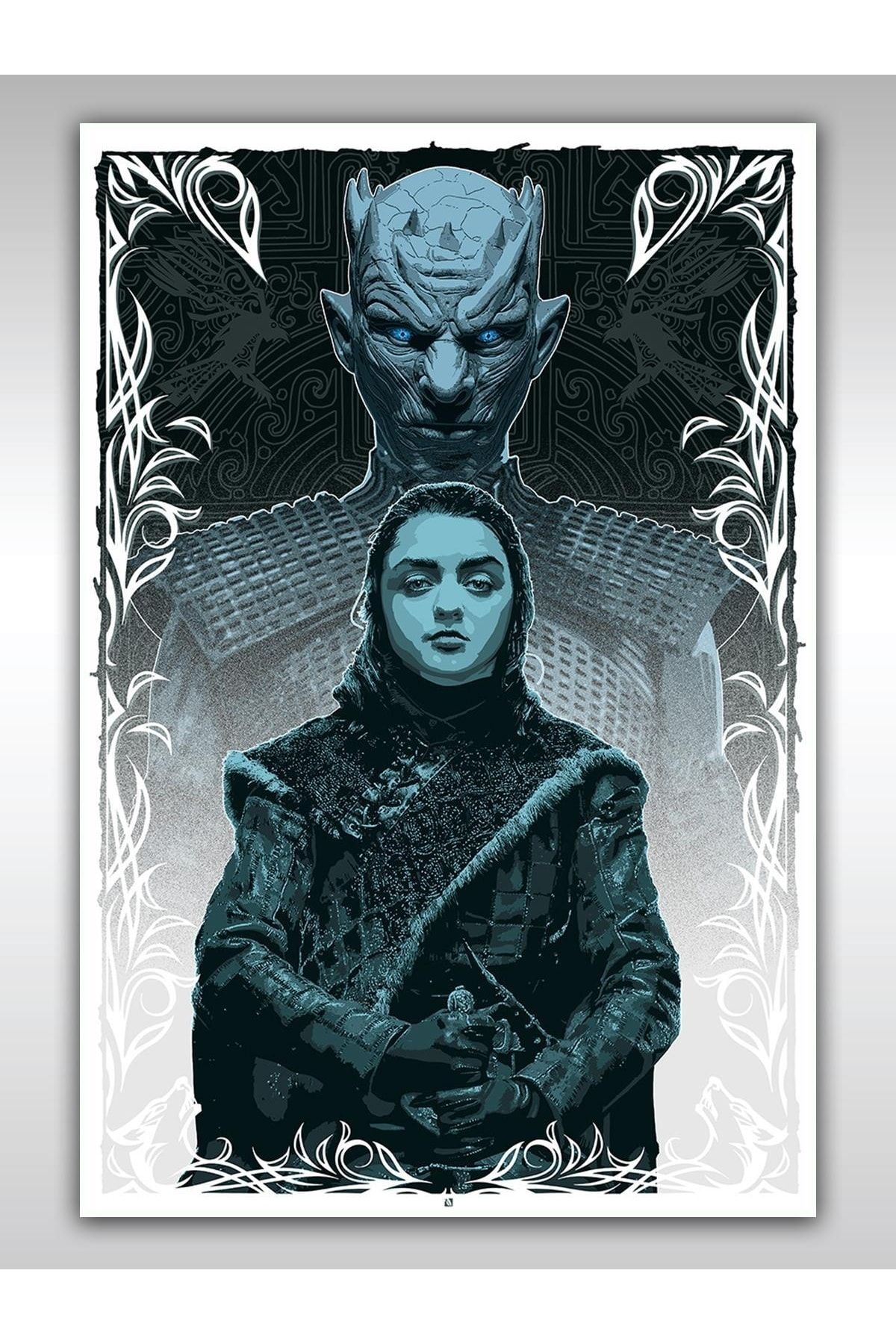 Saturn Game Of Thrones Poster 40x60cm Arya Stark Night King Afiş - Kalın Poster Kağıdı Dijital Baskı