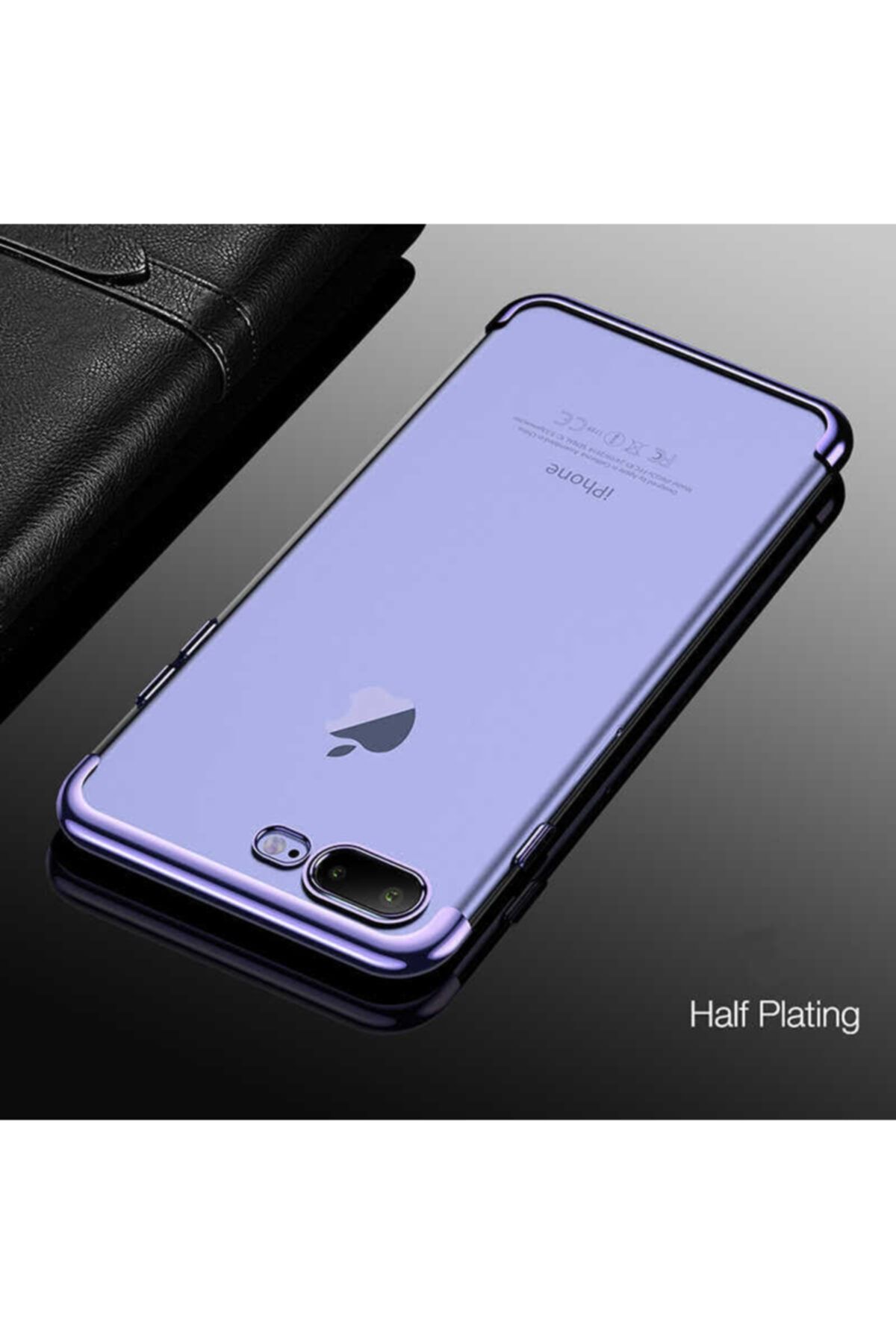 Apple Iphone 7 Plus Kılıf Lazer Boyalı Renkli Esnek Silikon Şeffaf
