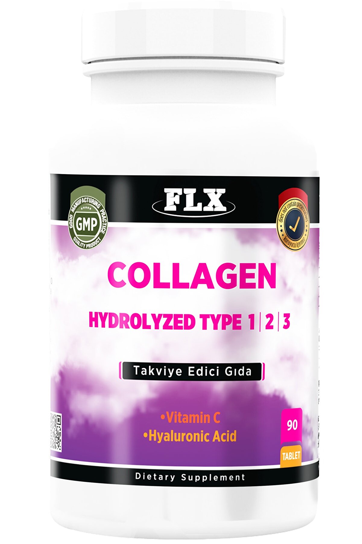 FLX Kollajen Tip-1 Tip-2 Tip-3 Hyaluronic Asit Vitamin C 90 Tablet Collagen