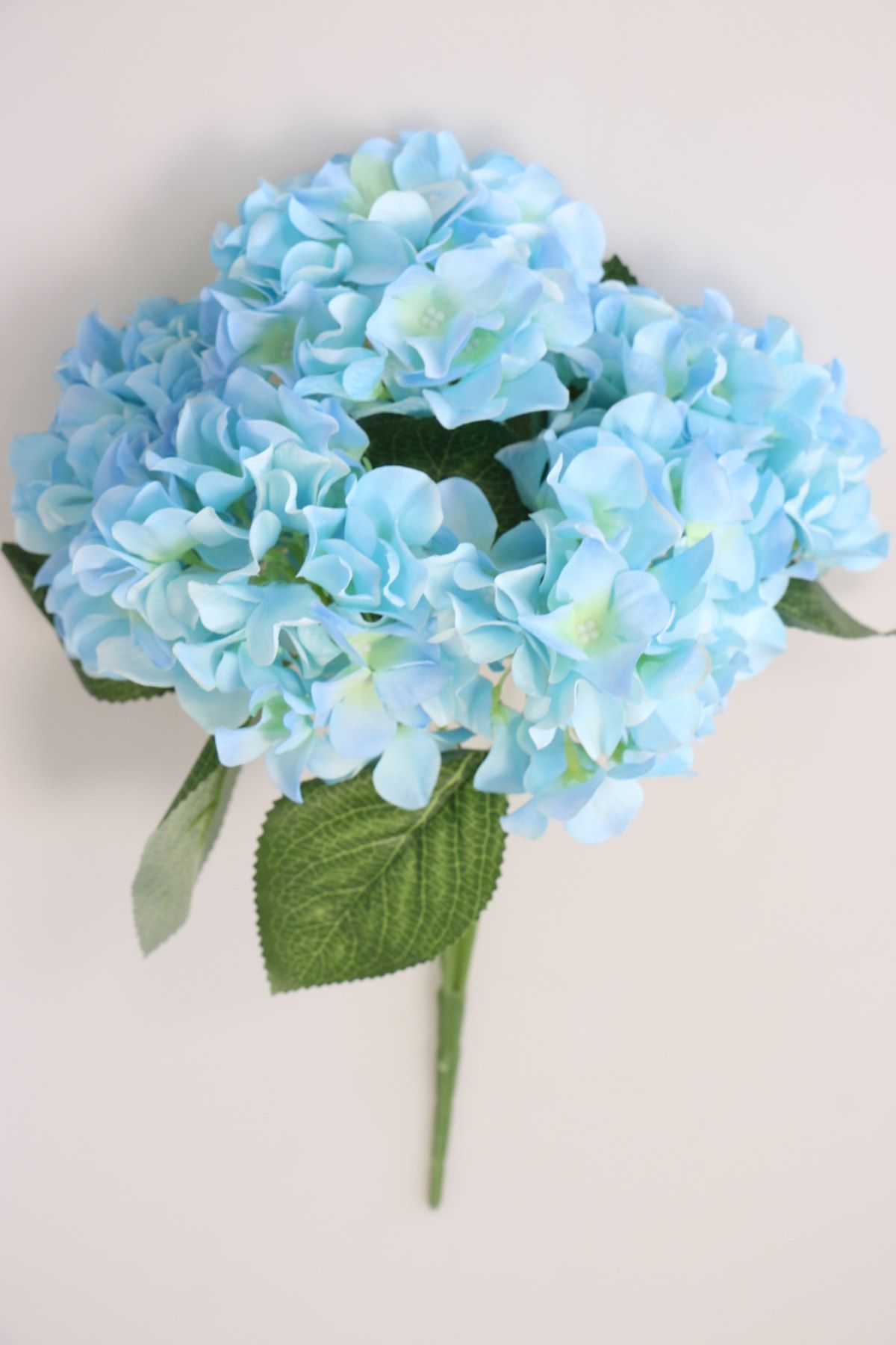 Yapay Çiçek Deposu Yapay Çiçek 5 Dal Ortanca Demeti Açık Mavi