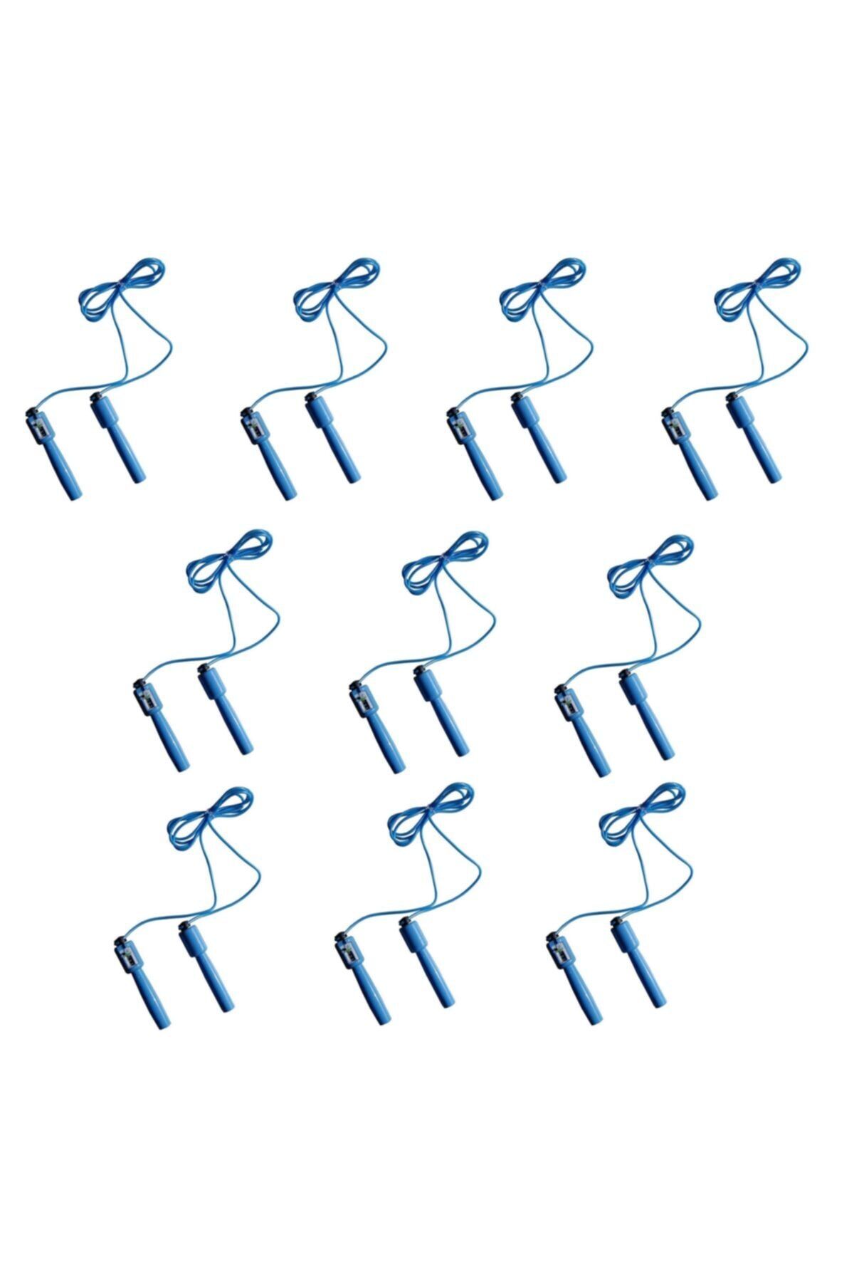 Delta 10 Adet Sayaçlı Uzunluk Ayarlı Göstergeli Mavi Atlama İpi