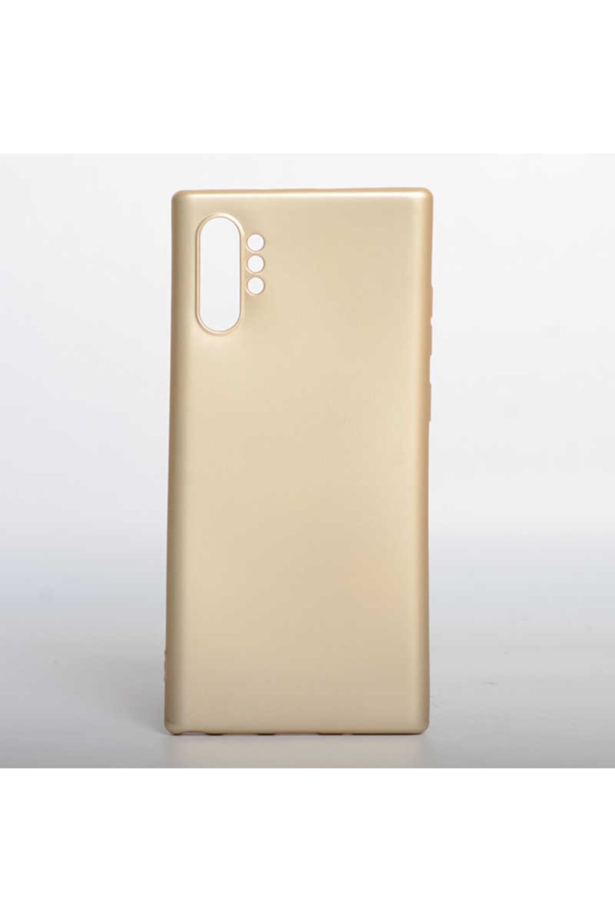 İncisoft Samsung Galaxy Note 10 Plus Kılıf Ultra Ince Silikon Yumuşak Yüzey Arka Kapak Gold