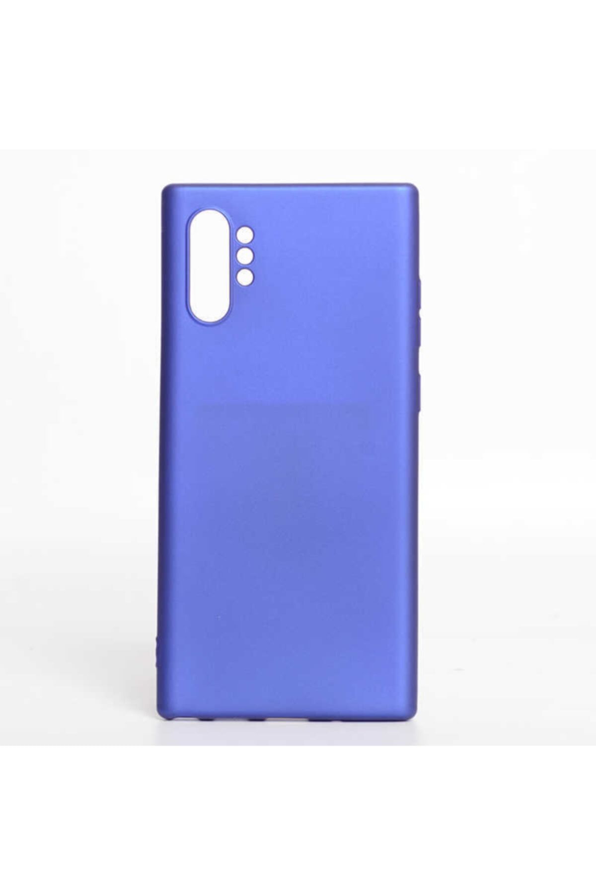 İncisoft Samsung Galaxy Note 10 Plus Kılıf Ultra Ince Silikon Yumuşak Yüzey Arka Kapak Saks Mavi