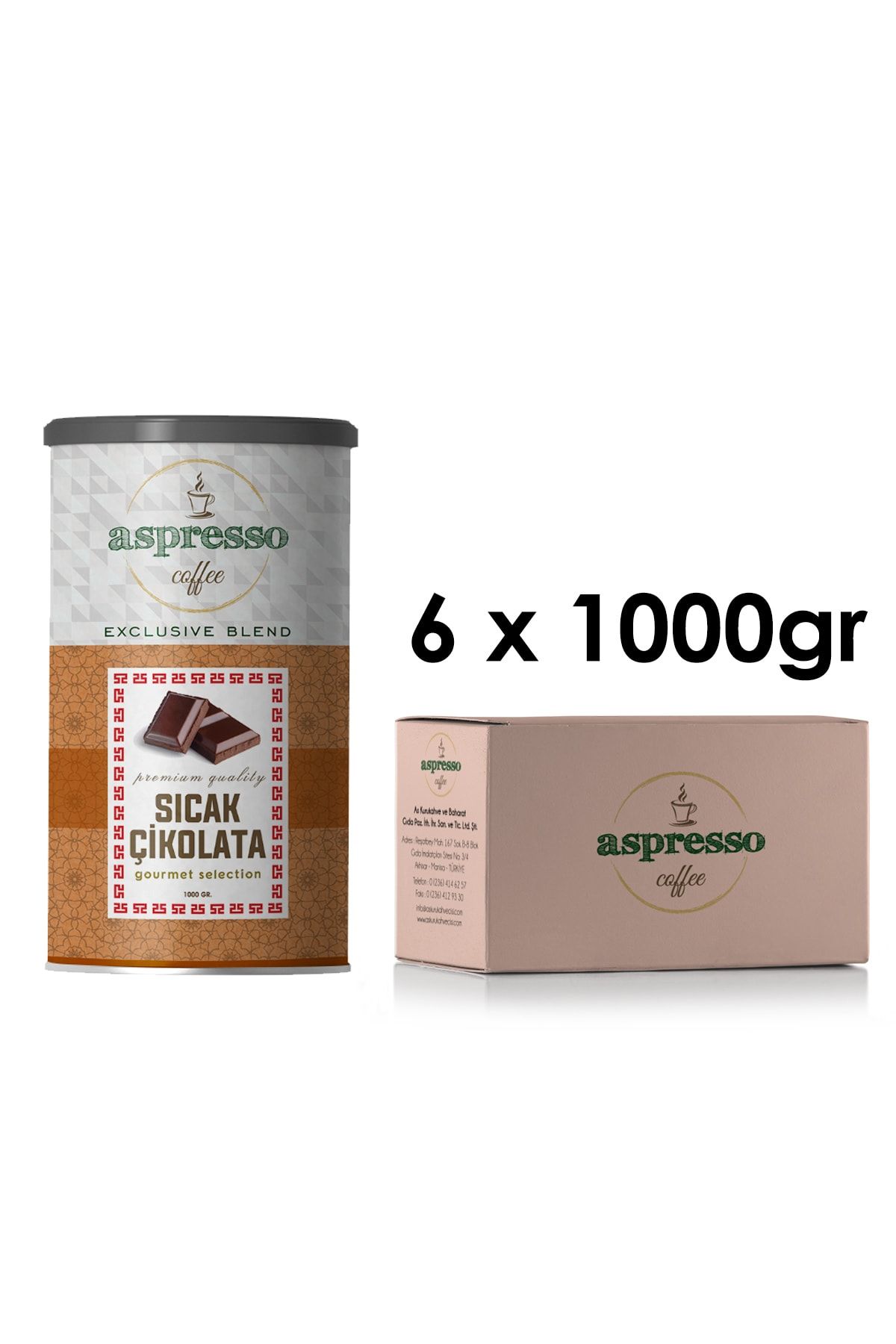 aspresso Sıcak Çikolata 1000 gr X 6 Adet