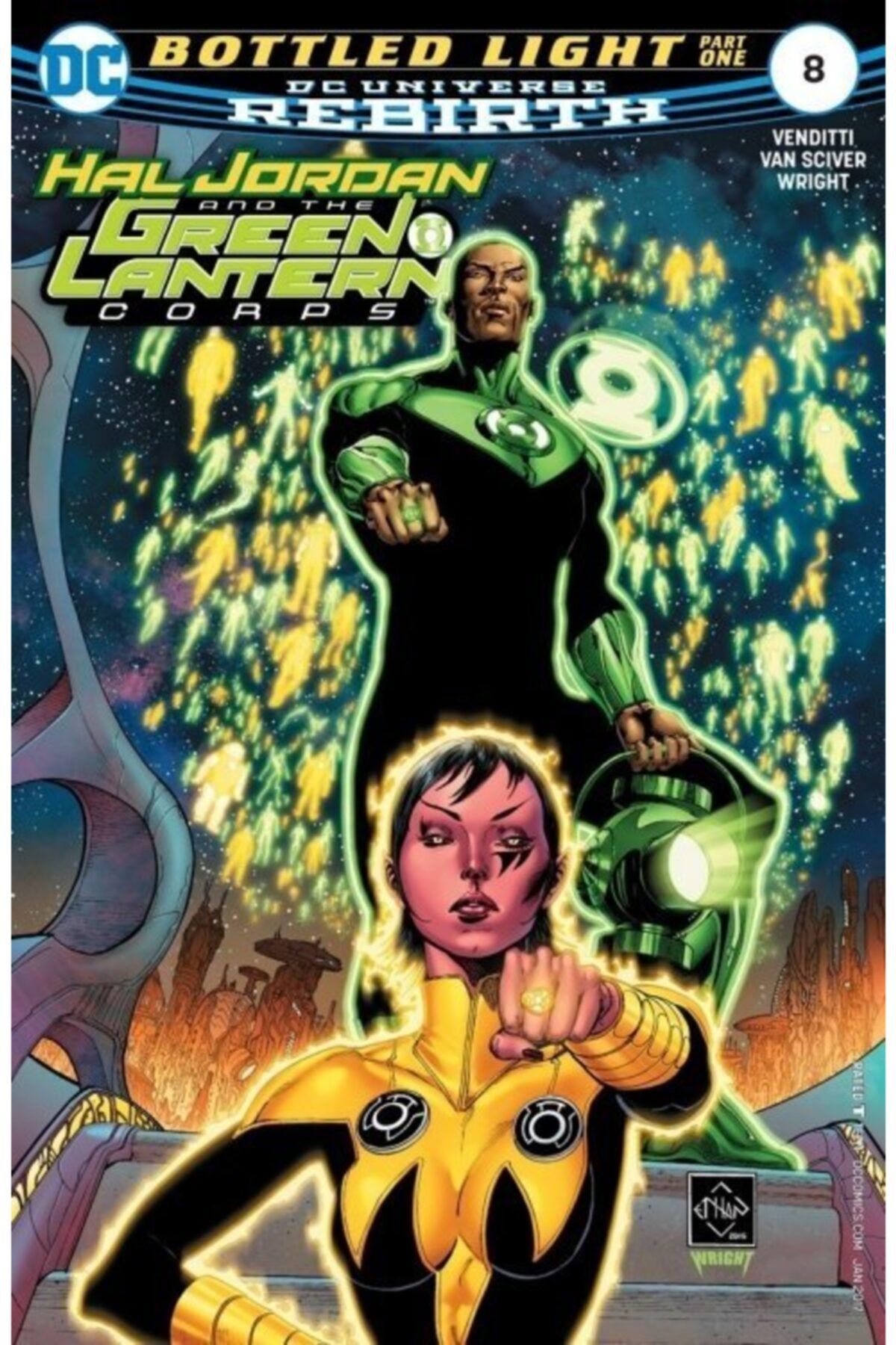 TM & DC Comics-Warner Bros Hal Jordan And The Green Lantern Corps (2016-) #8 Fasikül Ingilizce Çizgi Roman