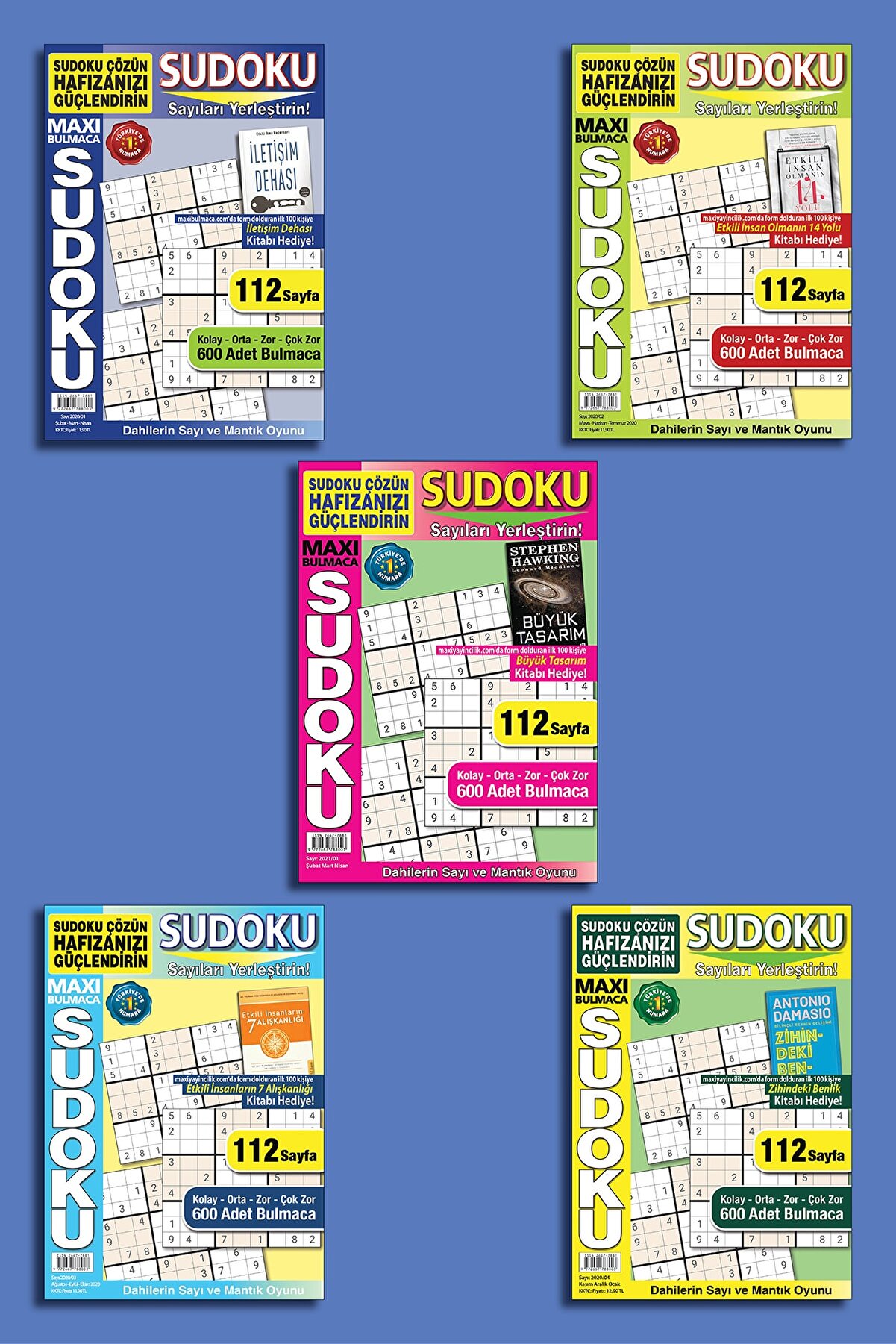 MAXİ Bulmaca Sudoku Set-5 Kitap-1.800 Adet Sudoku