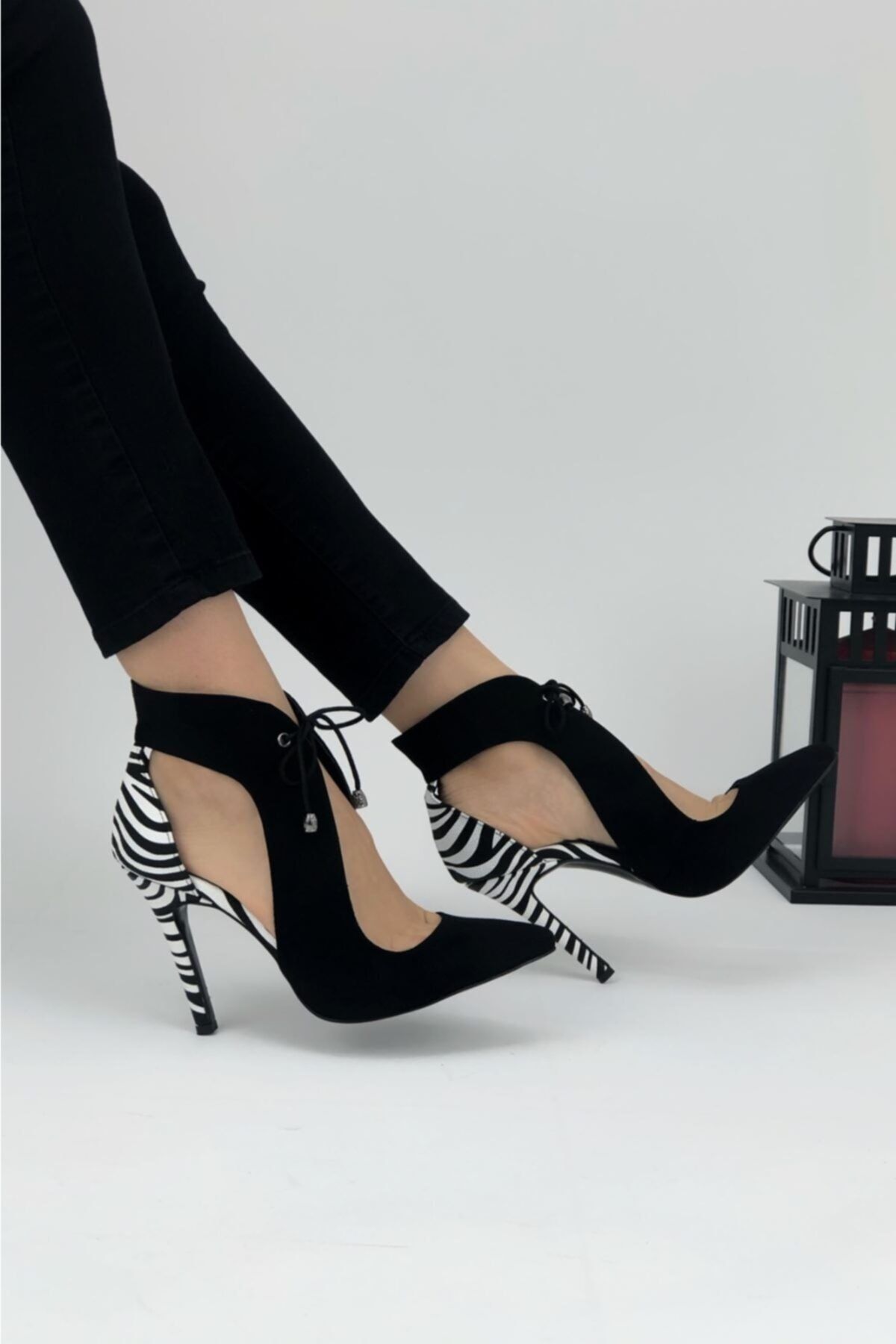 Özel Yapım Kadın Siyah Topuklu Ayakkabı