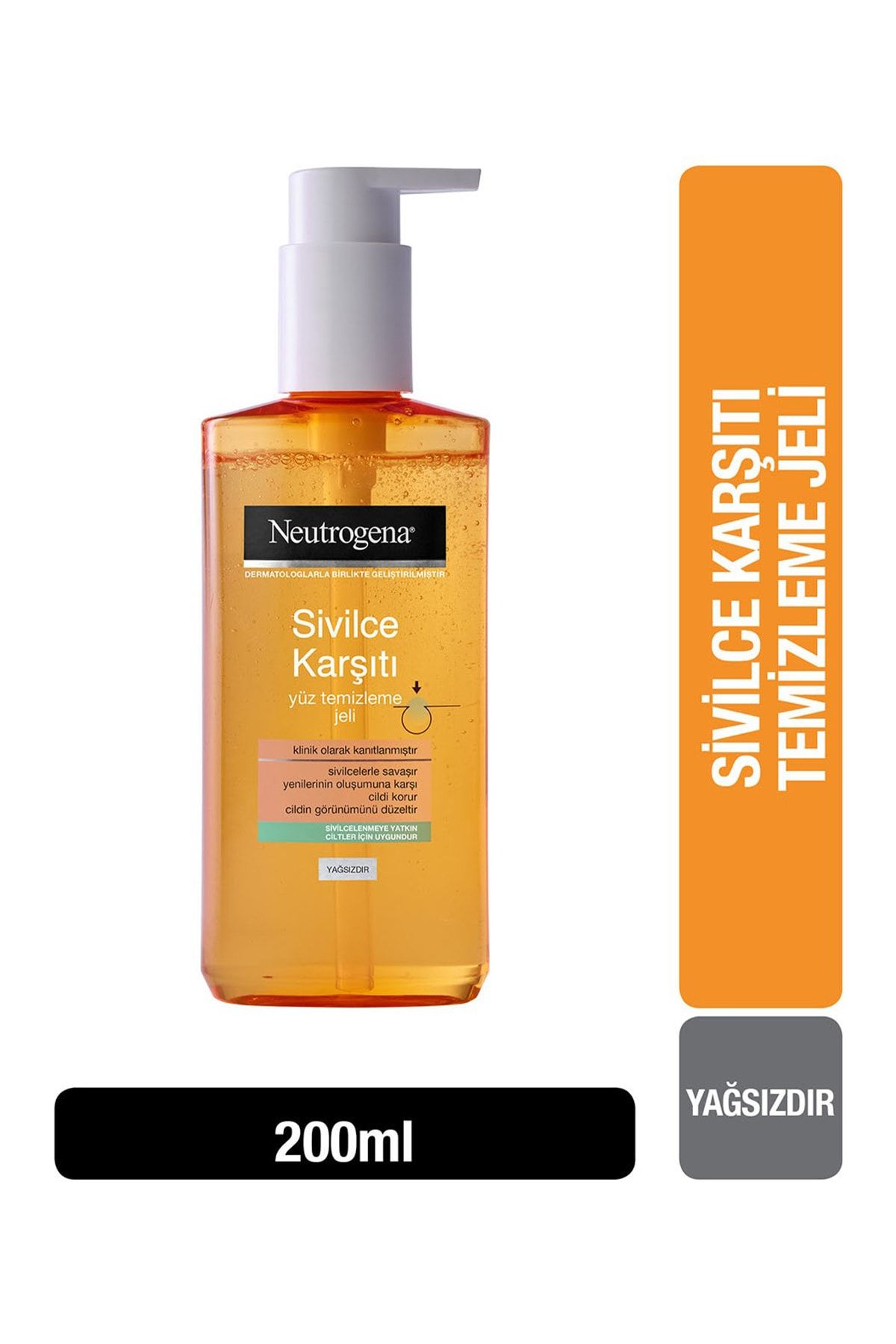 Neutrogena Super Temizleme Jeli Sivilce Karşıtı Yüz Temizleme Jeli**200ml.